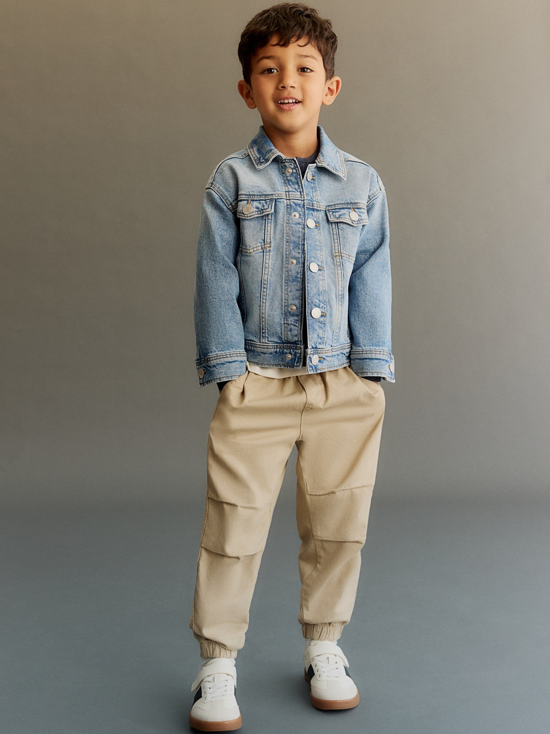 H&M Boys Pure Cotton Twill Joggers