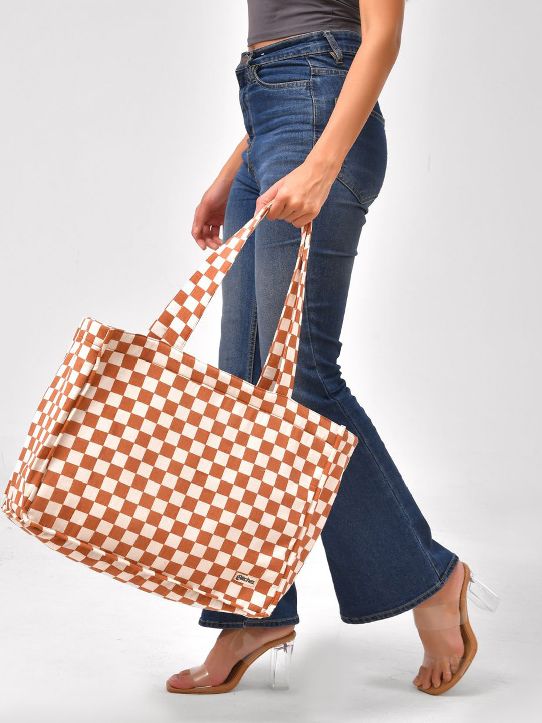 glitchez Women Canvas College Laptop Tote Bag