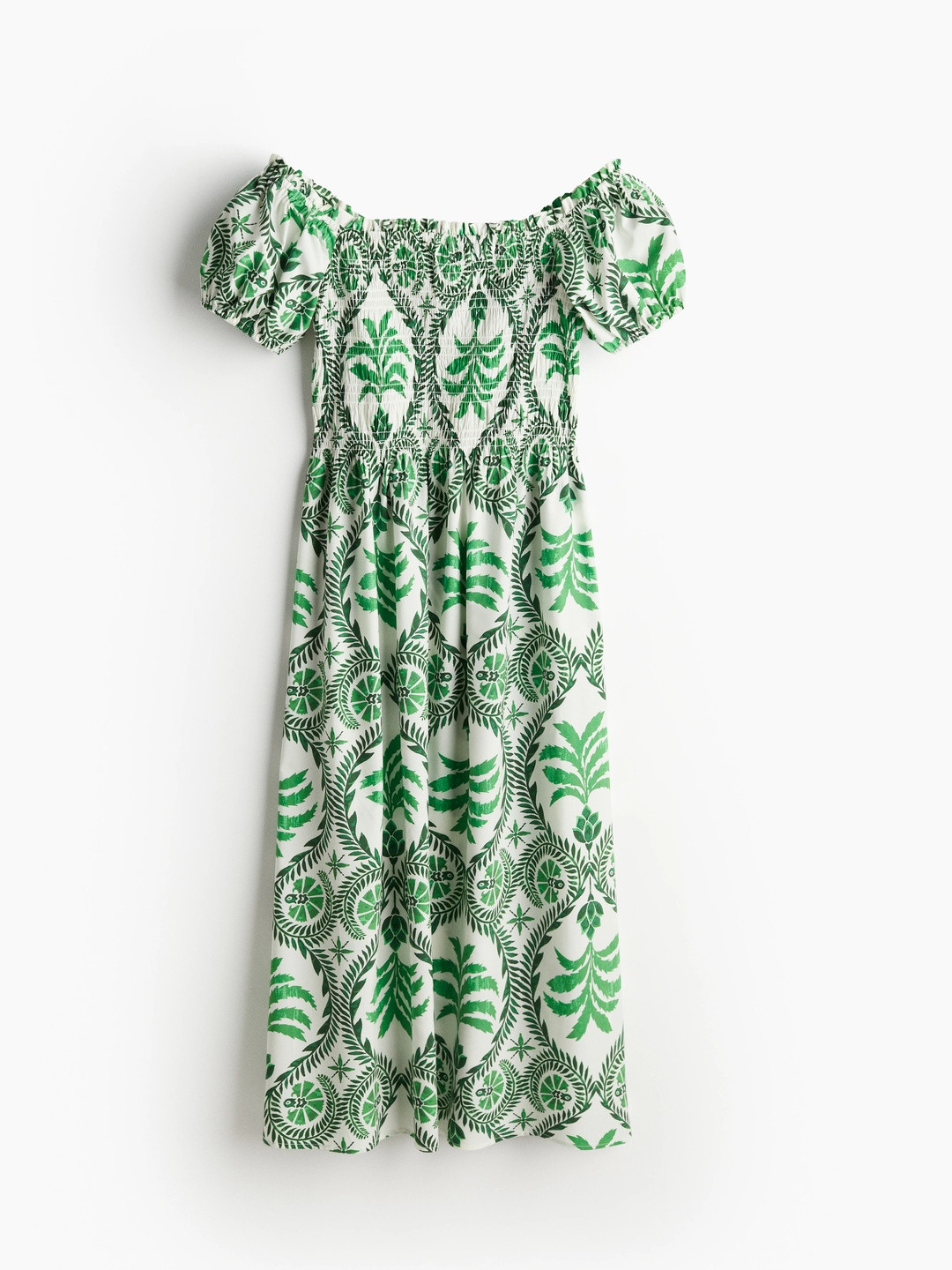 H&M Off-The-Shoulder Poplin Dress