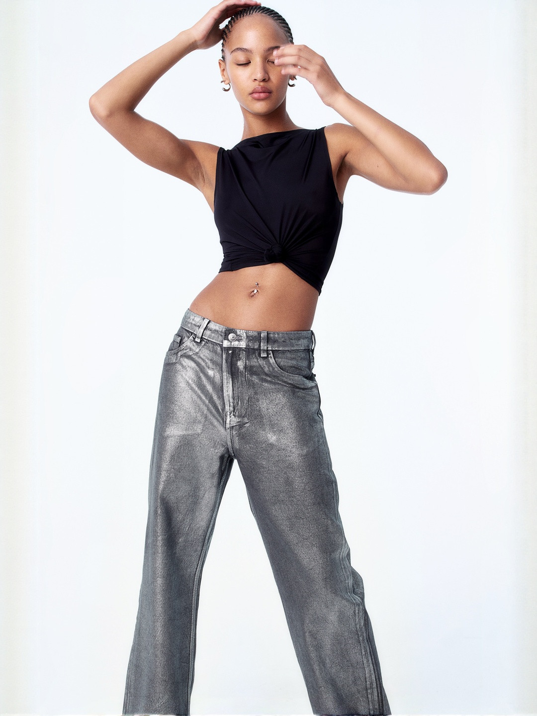 H&M Pure Cotton Wide High Jeans