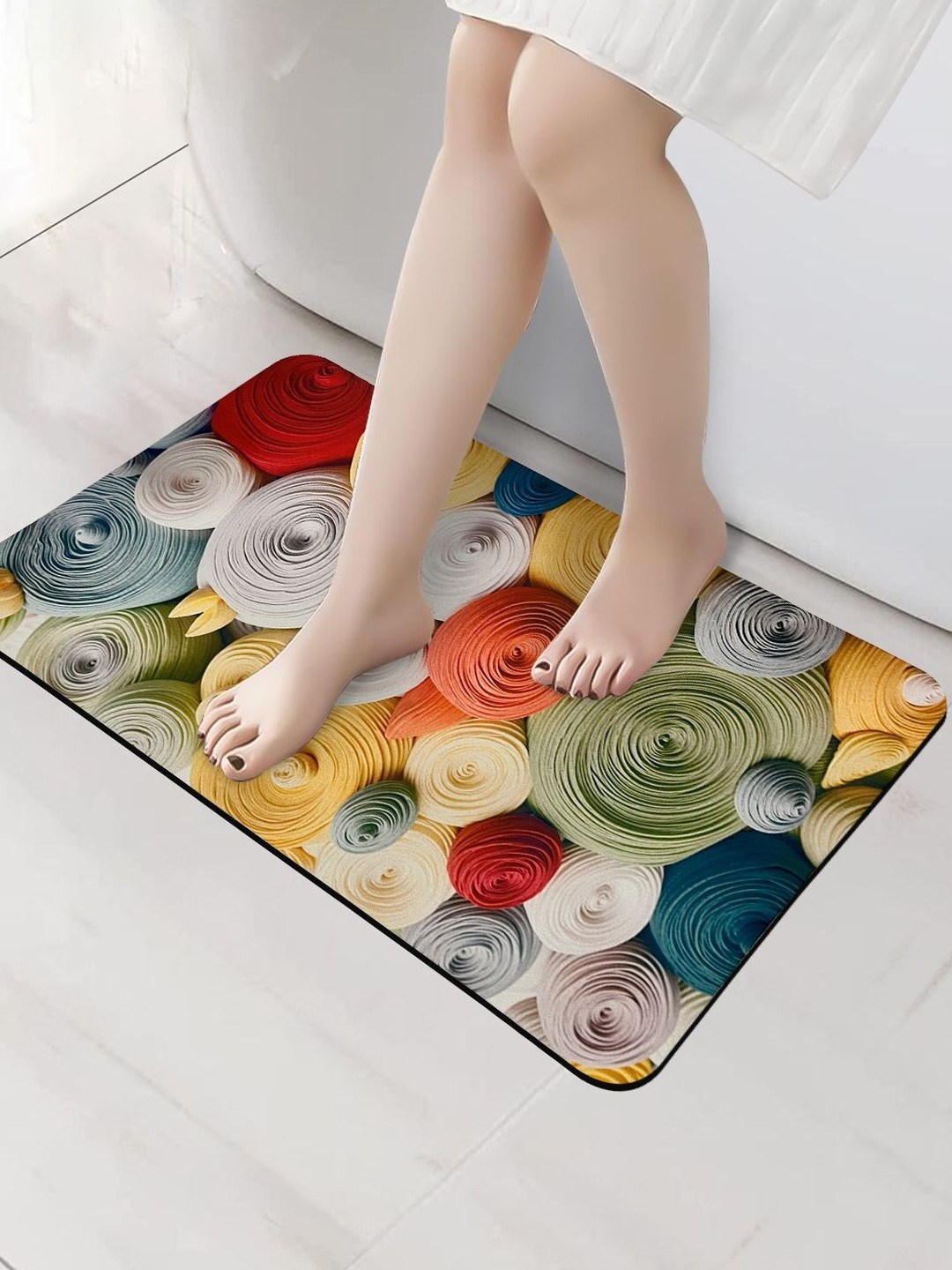 Sittella 3D Print Anti Skid Super Absorbent Bath Mat