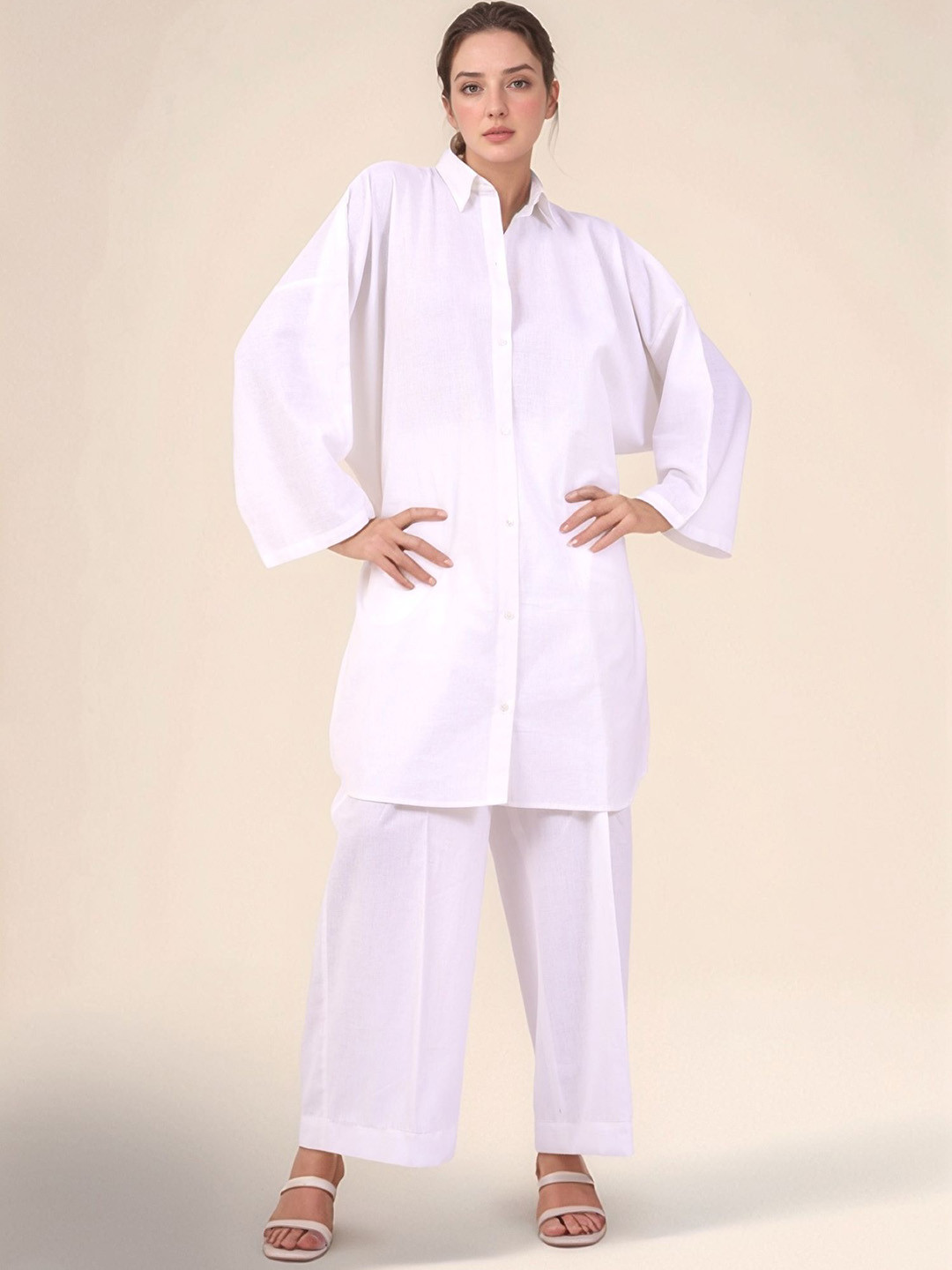 Dheeraj Sharma Women Loose Fit High-Rise Trousers