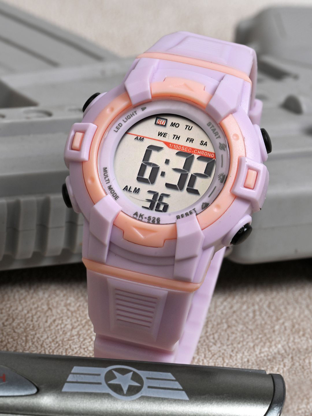 ON TIME OCTUS Kids Printed Dial & Straps Multi Function Digital Watch DIGITAL-035 PURPLE