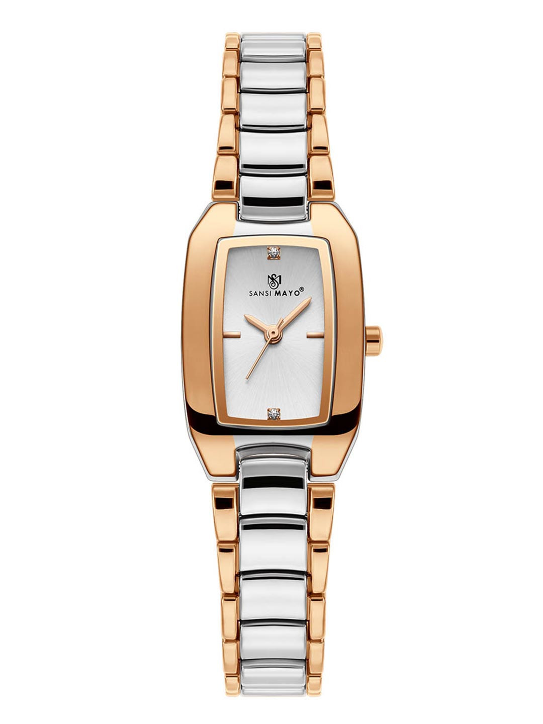 SANSIMAYO Naina Women Dial & Stainless Steel Straps Analogue Watch SM-L-216-TTSRG-SRG-W