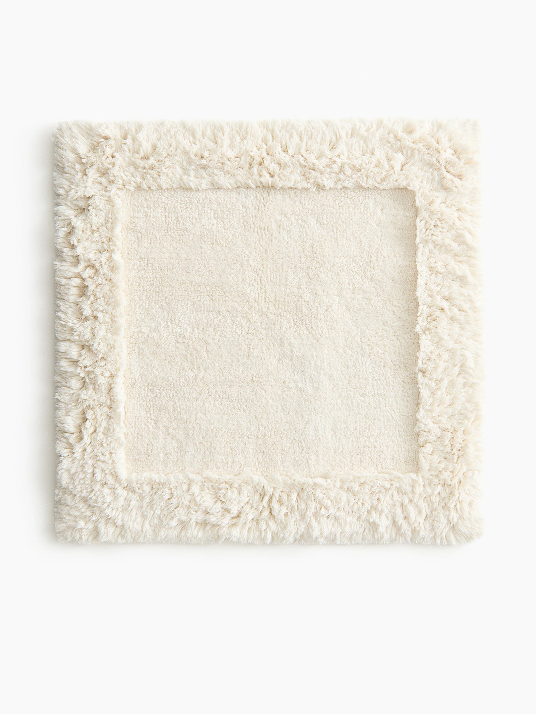 H&M White Tufted Cotton Bath Mat