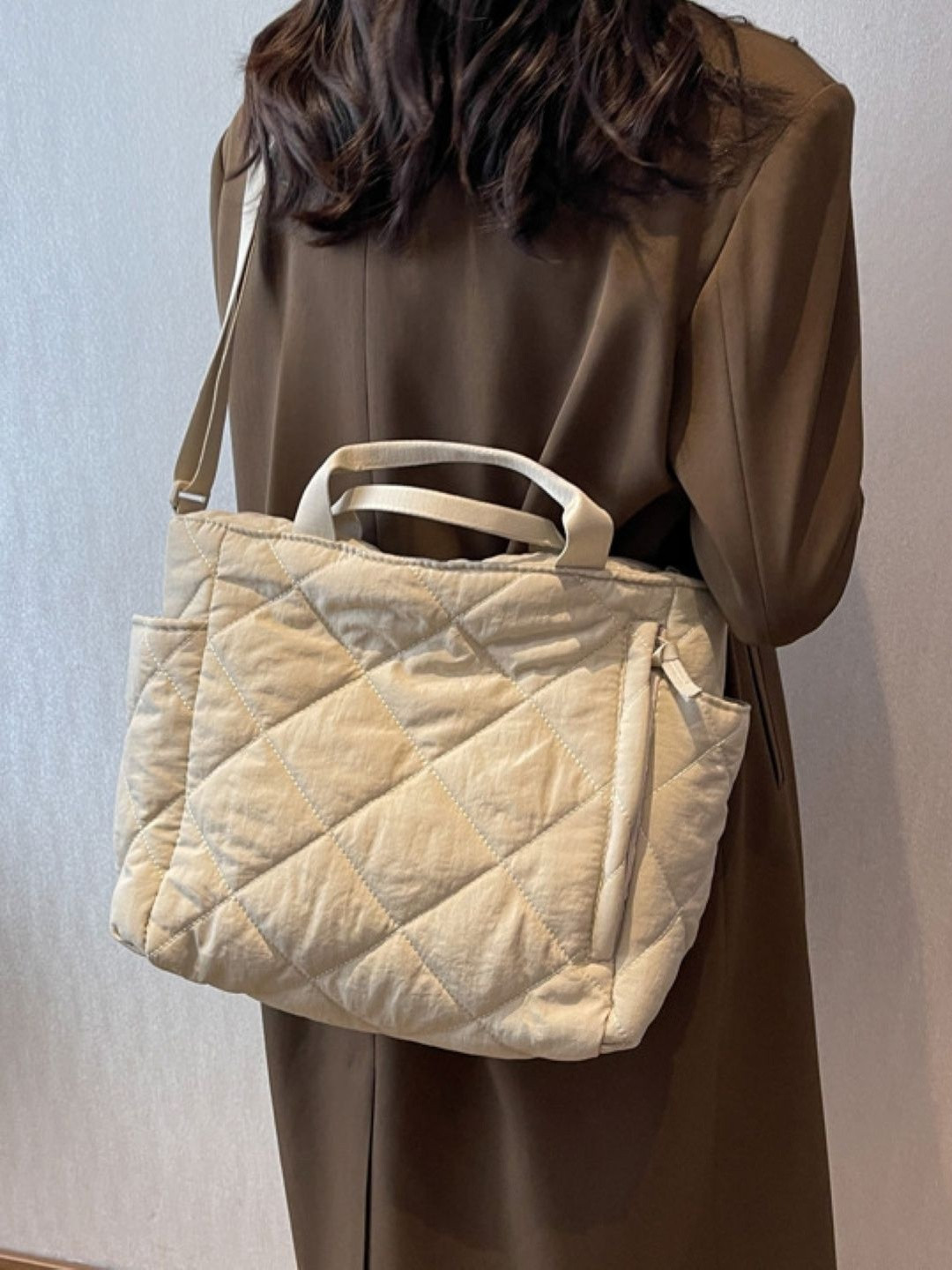 CORSICA Women Cream Solid Swagger Tote Bag