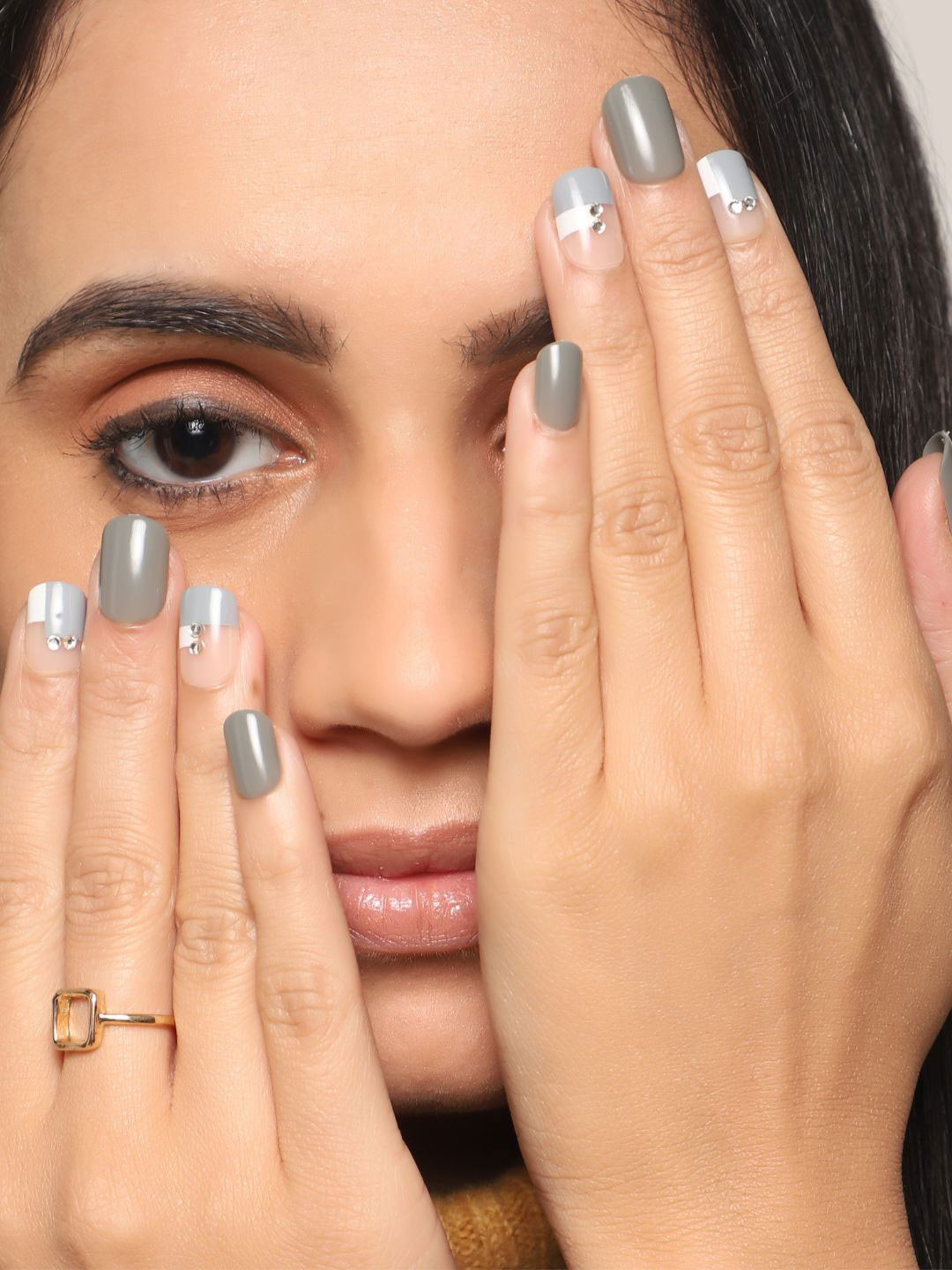 LICK  24 Pcs Fake/False Reusable Acrylic Press on Nails