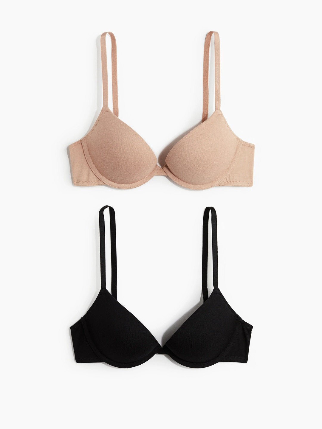 H&M 2-Pack Cotton Super Push-Up Bras