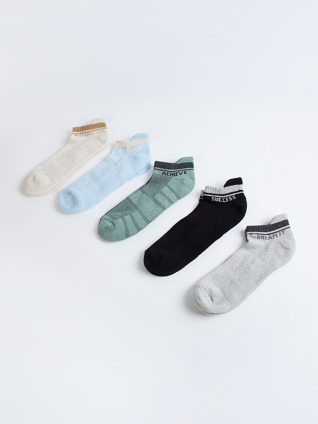 max Men 5-Pcs Ankle-Length Socks