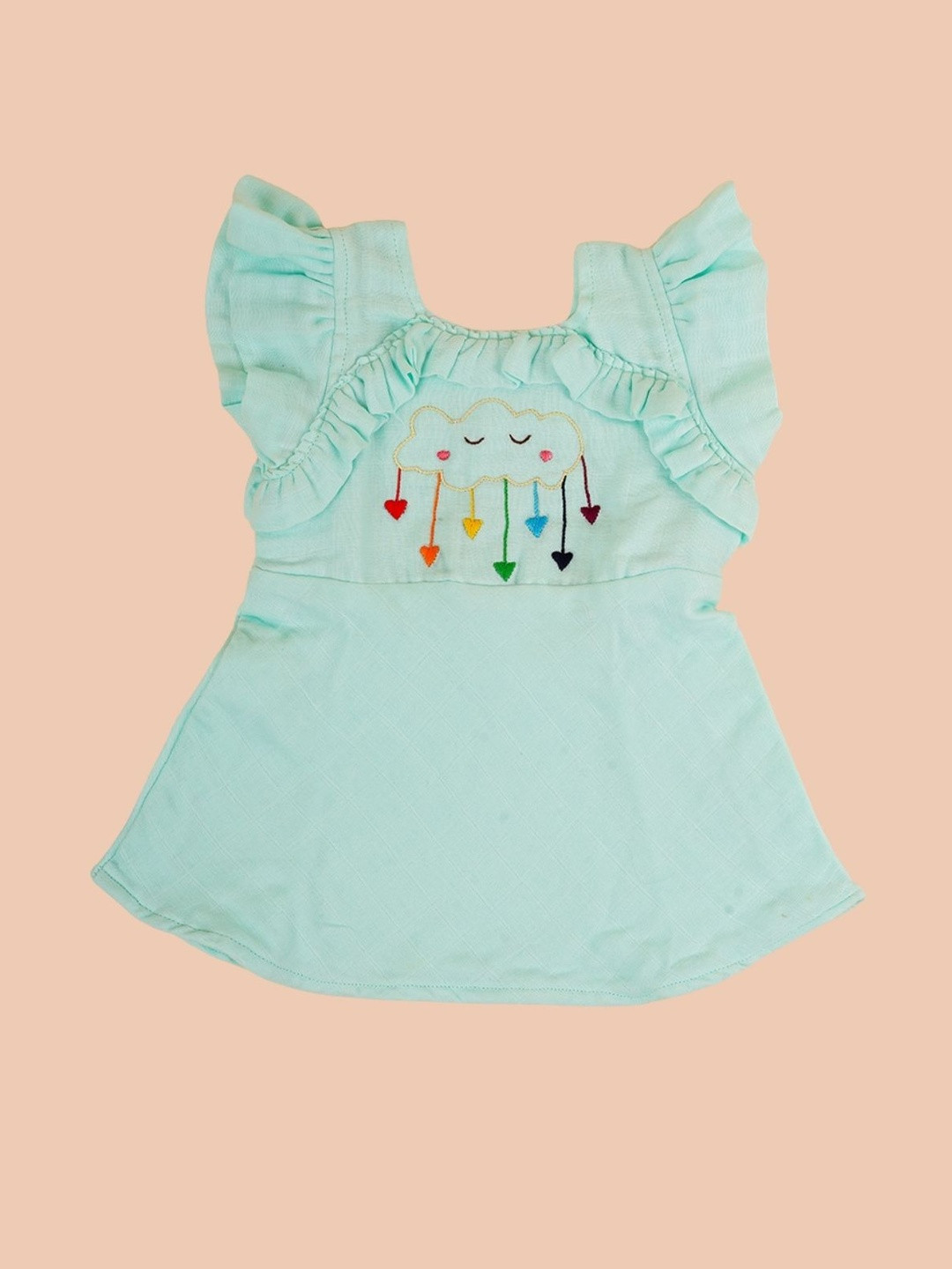 LOYZO-LOYAL TO JOY Girls Cotton A-Line Mini Dress