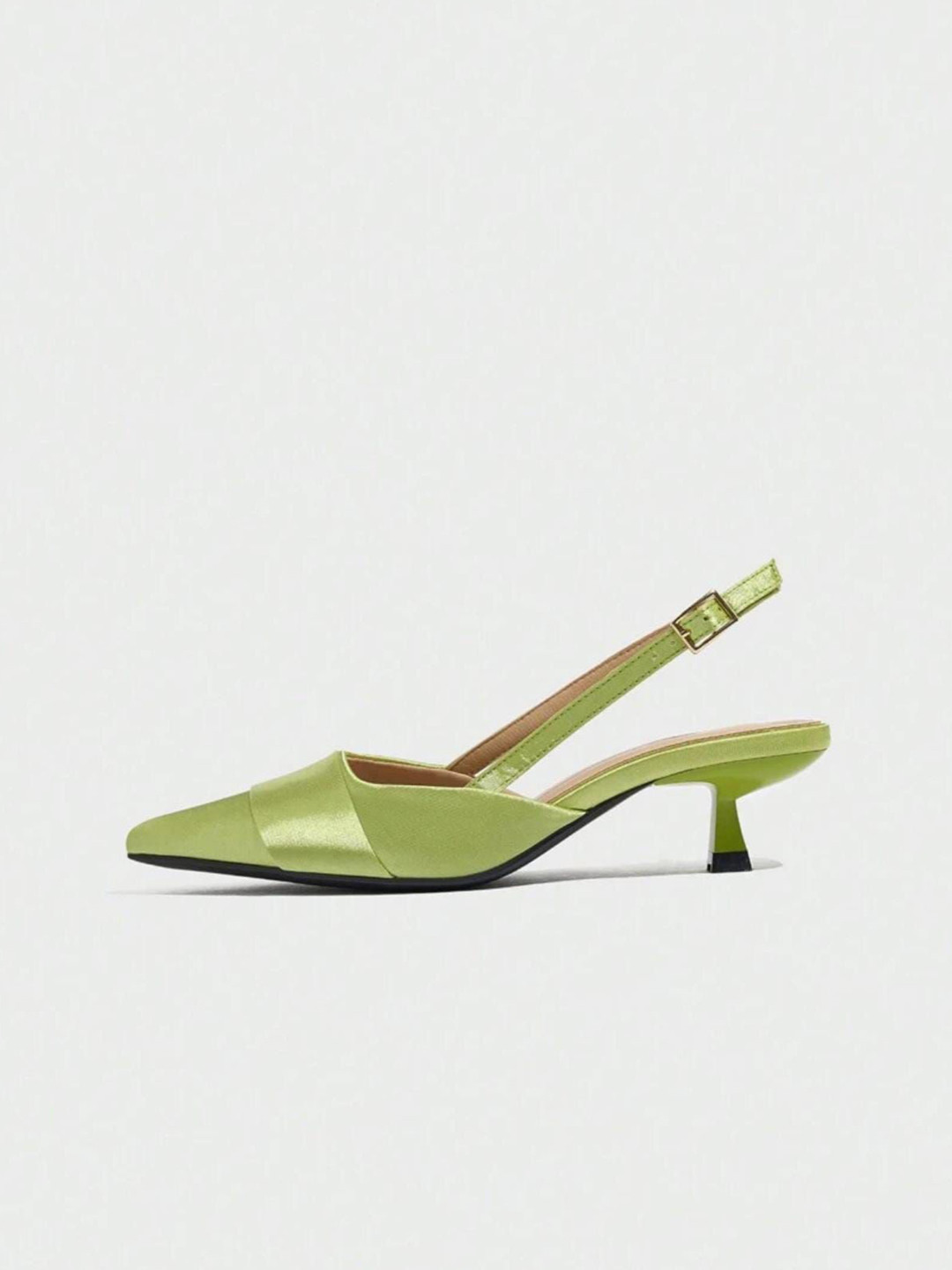 KIVE FASHIONS Women Pointed Toe Leather Comfort Sandals with Buckles