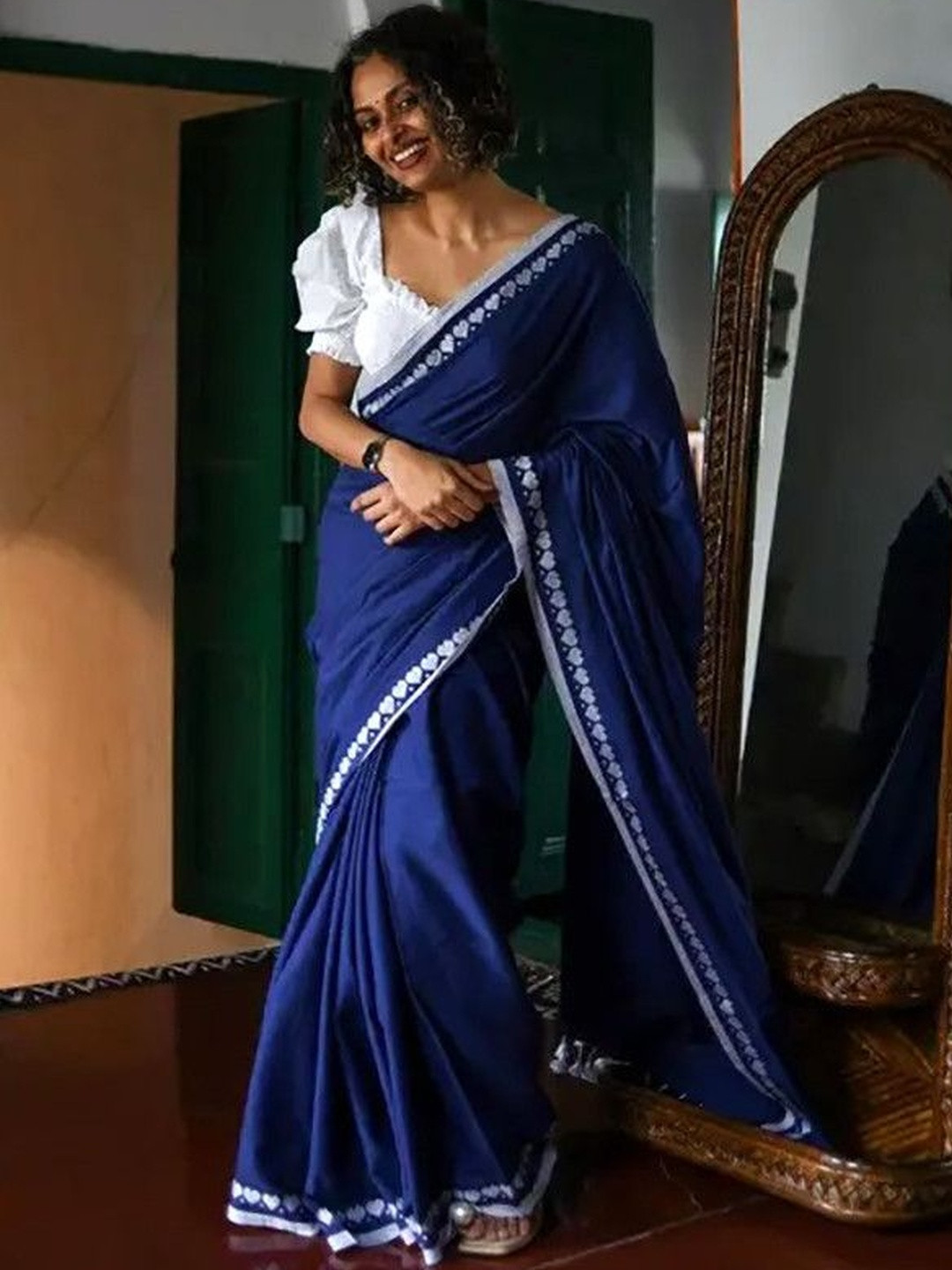 RIDDHIMAN FASHION Pure Cotton Paithani Saree