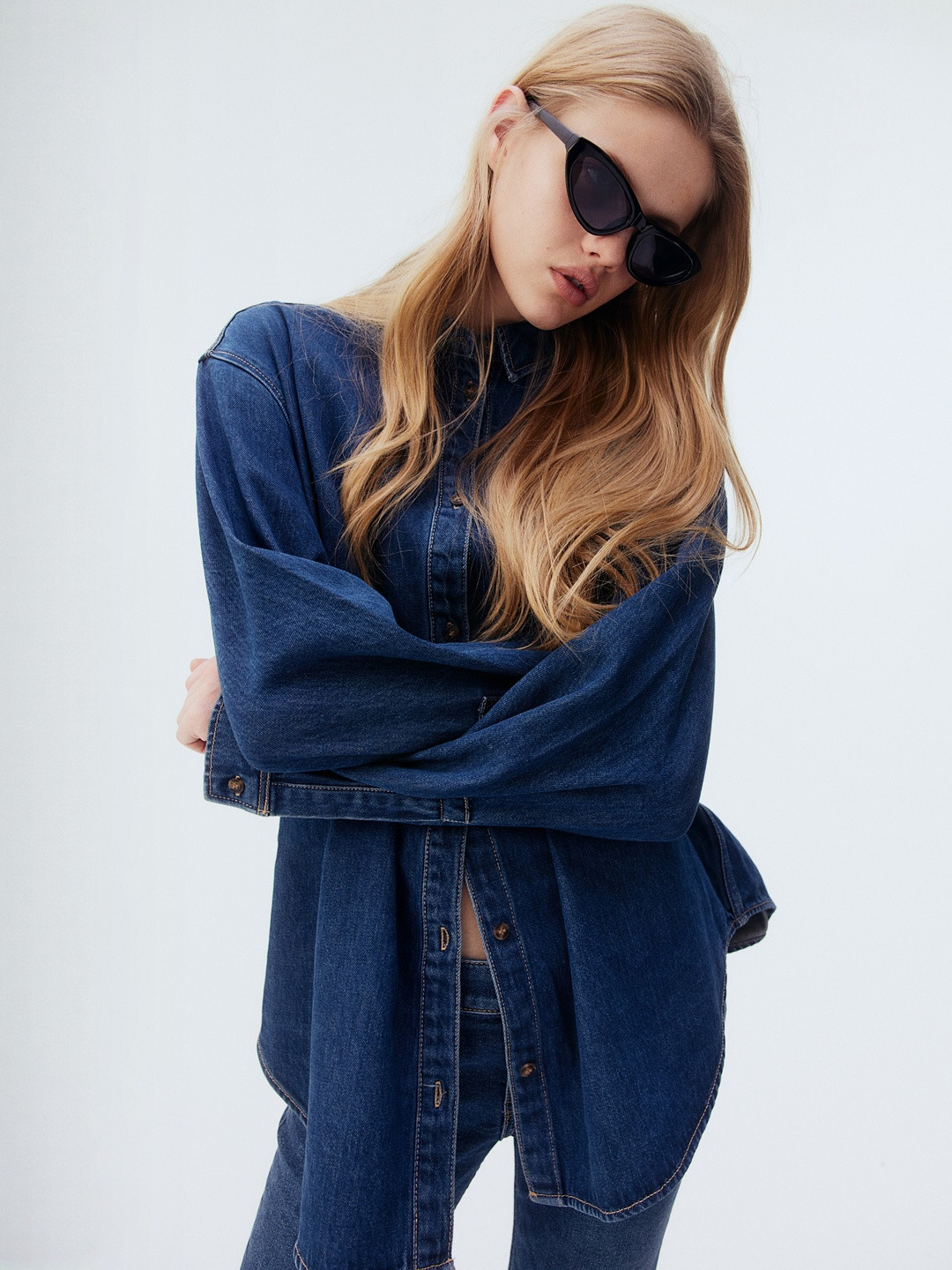 H&M Oversized Denim Shirt