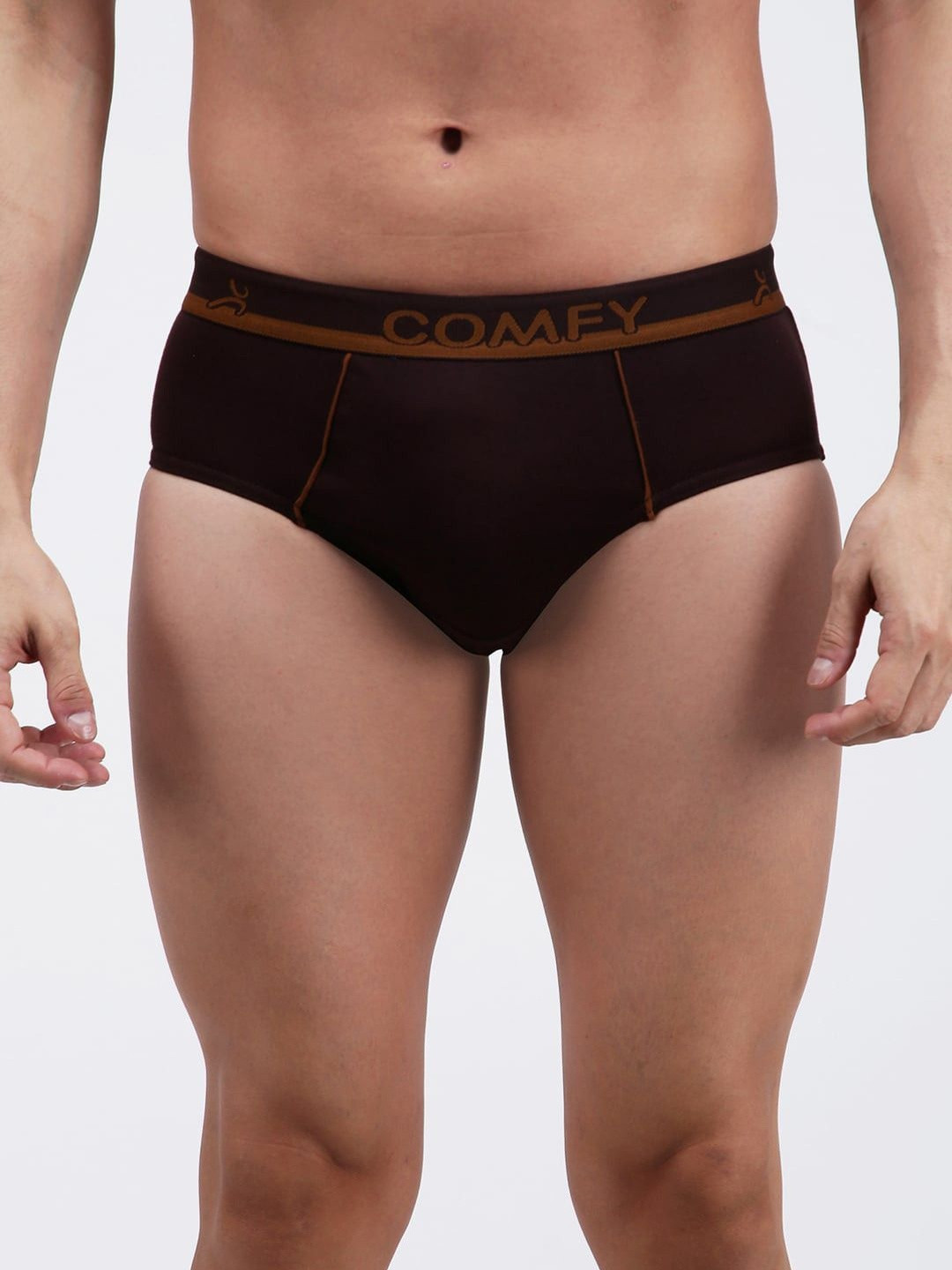 Amul Comfy Men Multicolor Pack Of 5 Cotton Solid Inner Elastic Underwear Brief