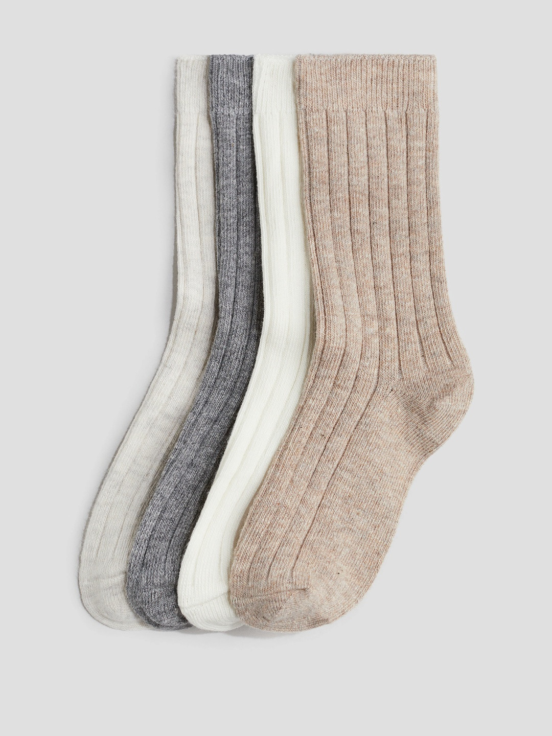 H&M 4-Pack Ribbed Socks