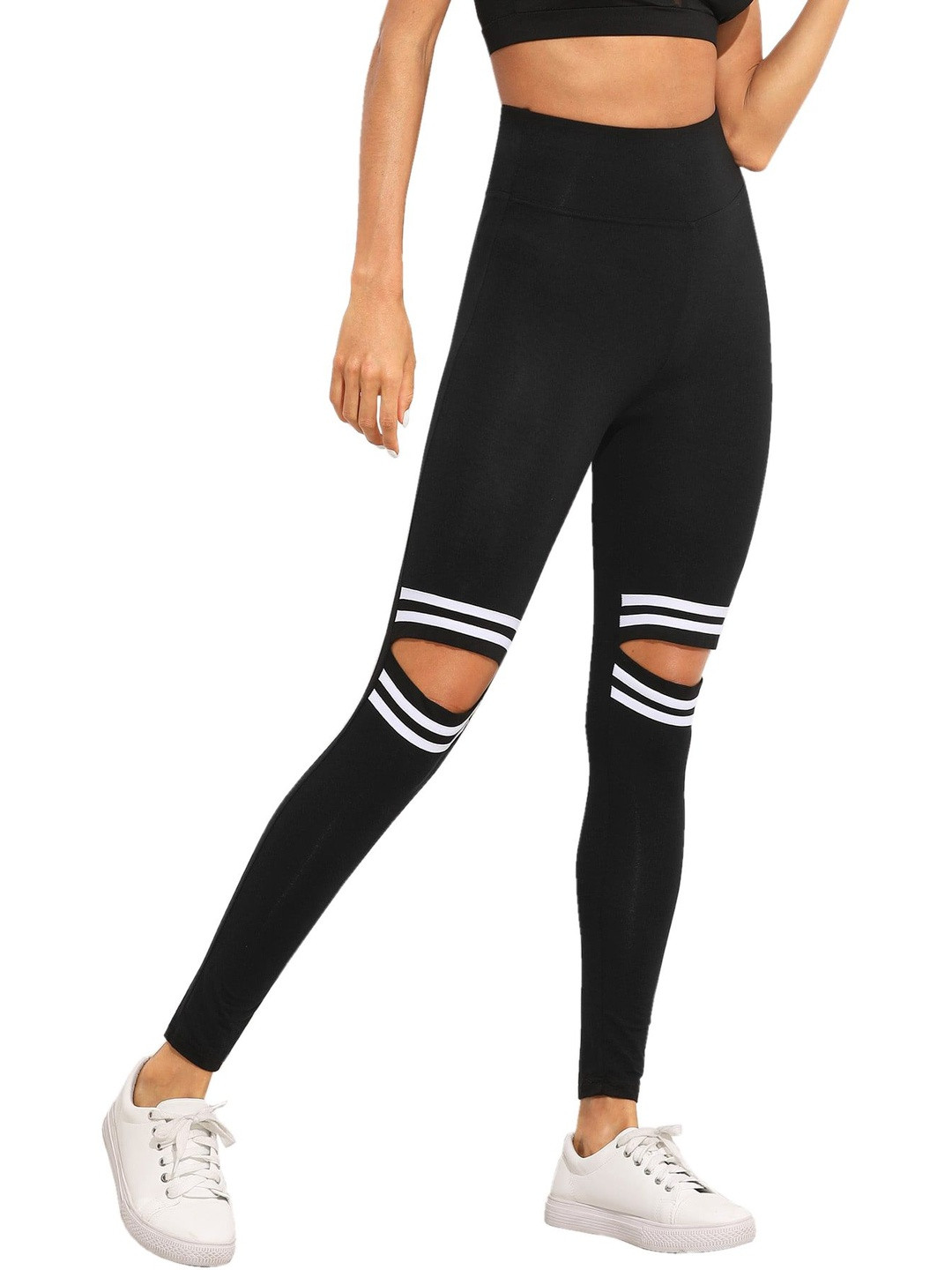 Moda Rapido Women Black Stretchable Cotton Slip-On Casual Jegging