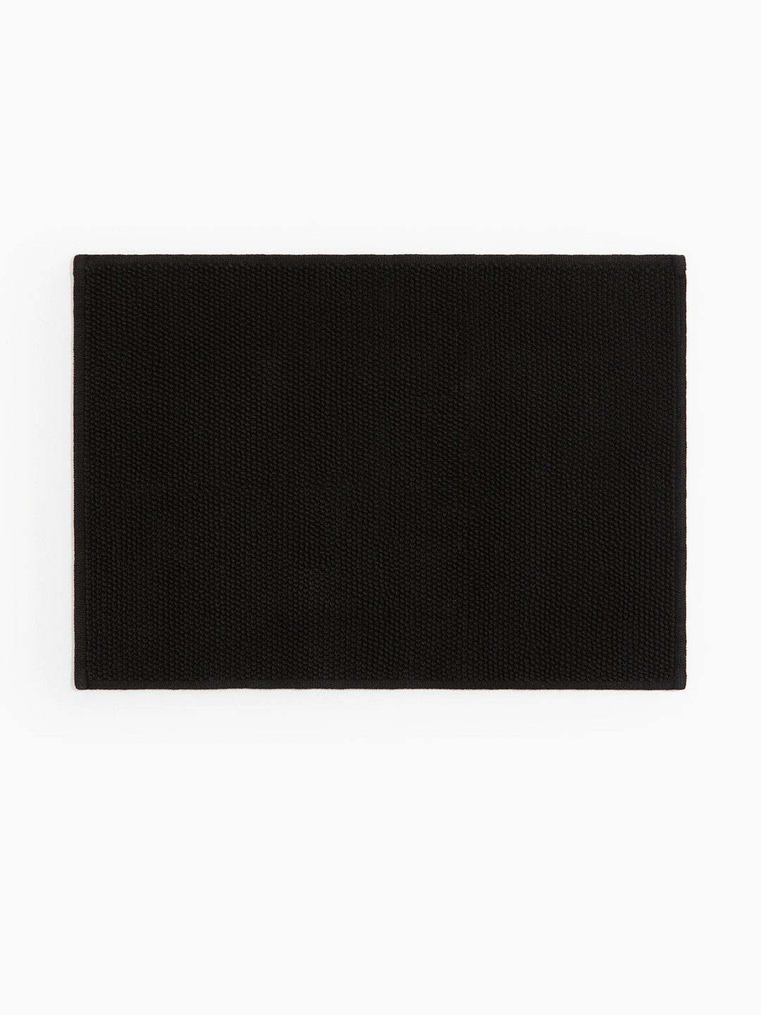 H&M Black Cotton Bath Mat