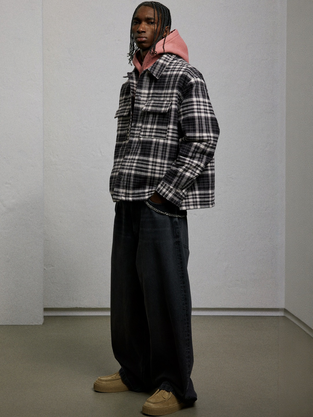 H&M Oversized Fit Flannel Overshirt