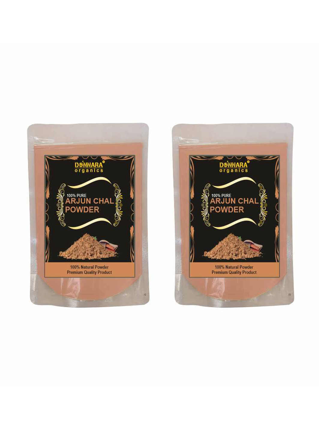 Donnara Organics Set Of 2 Arjun Chaal Powder Face Pack For Skin Brightening - 100 g Each