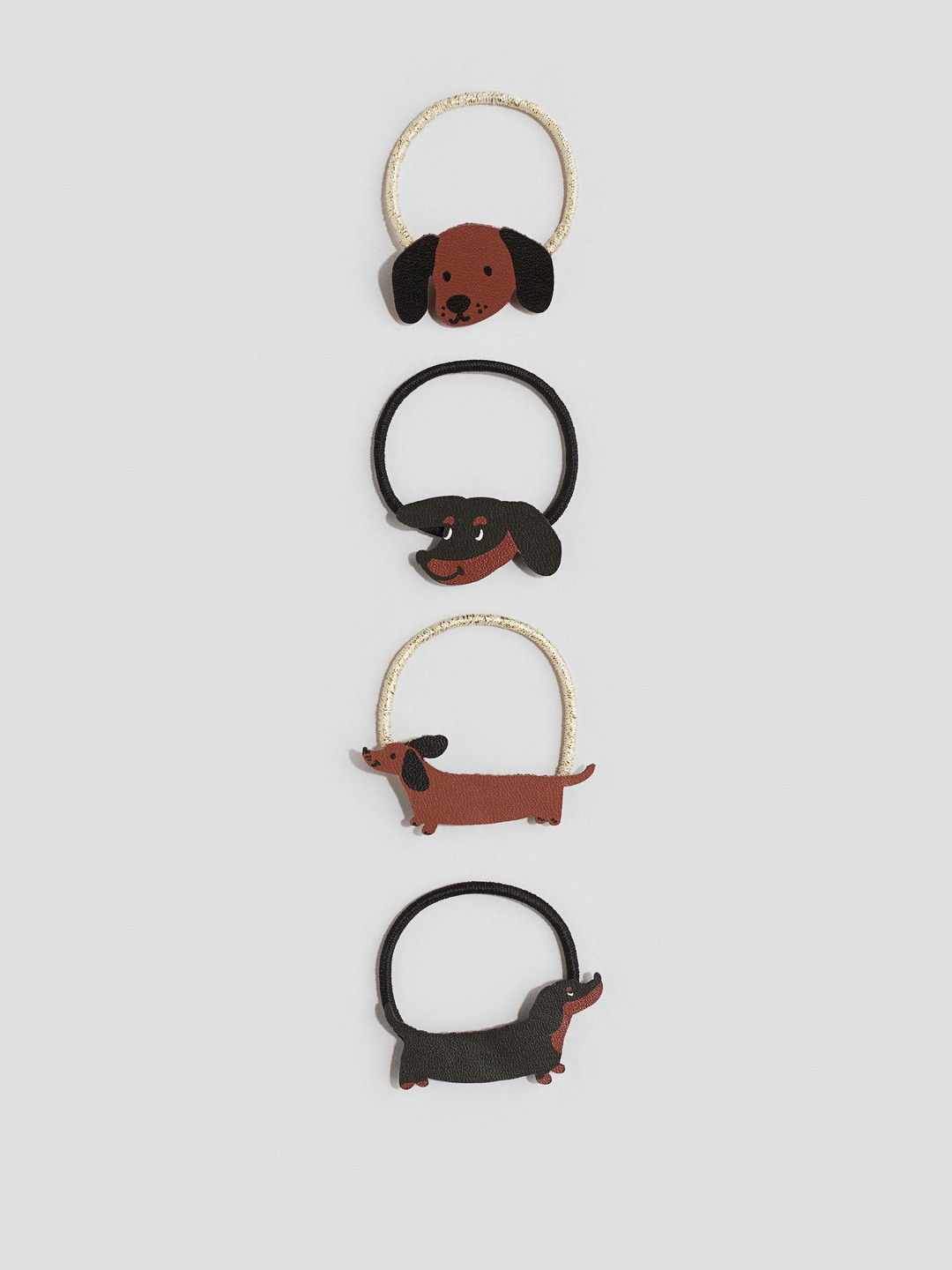 H&M 4-Pack Appliqud Hair Elastics