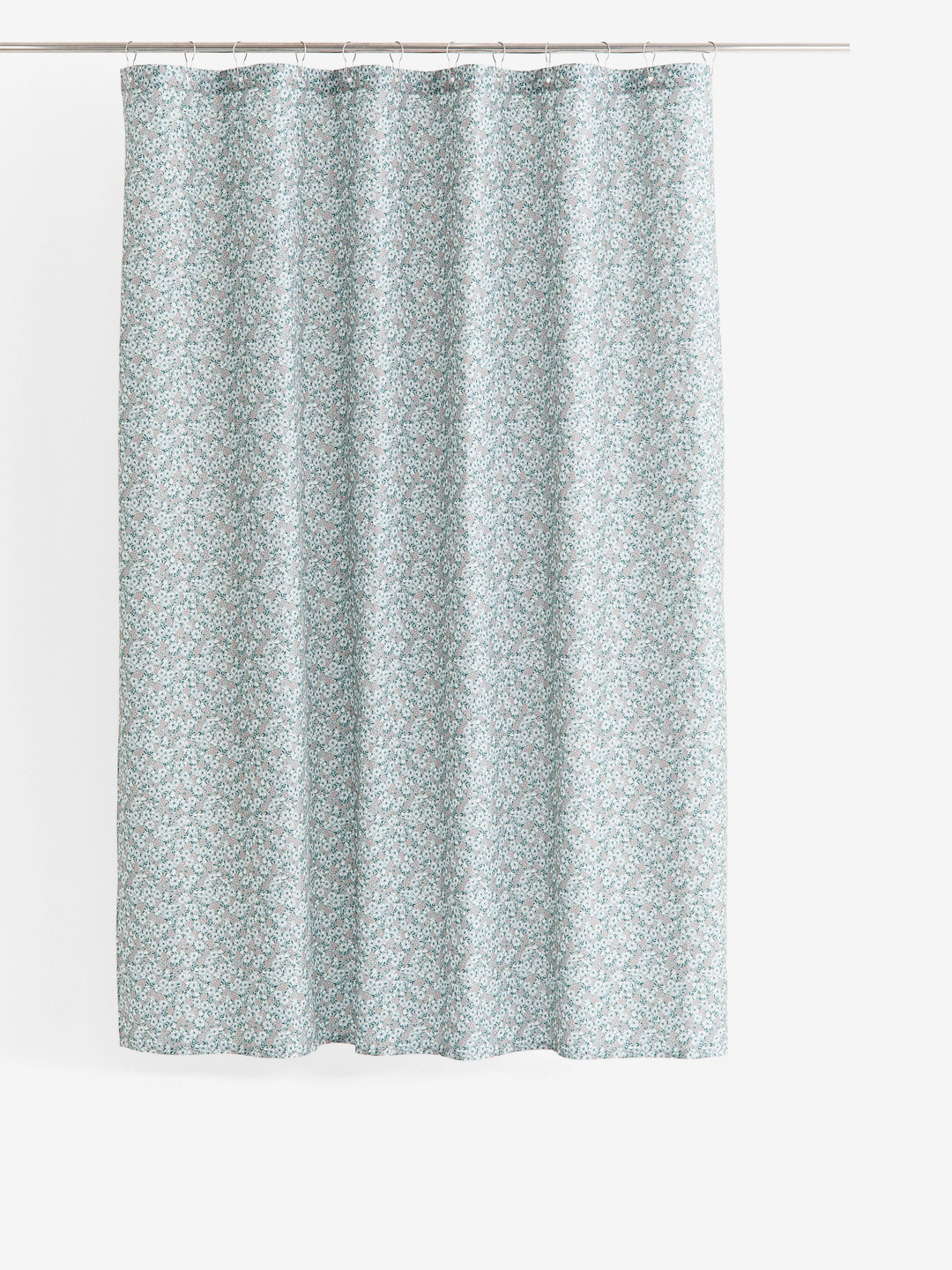 H&M Sea Green Floral Shower Curtain