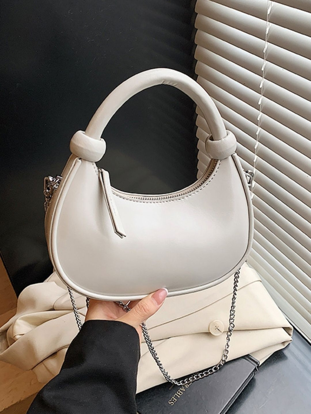 CORSICA Women Grey PU Small Casual Hobo Bag