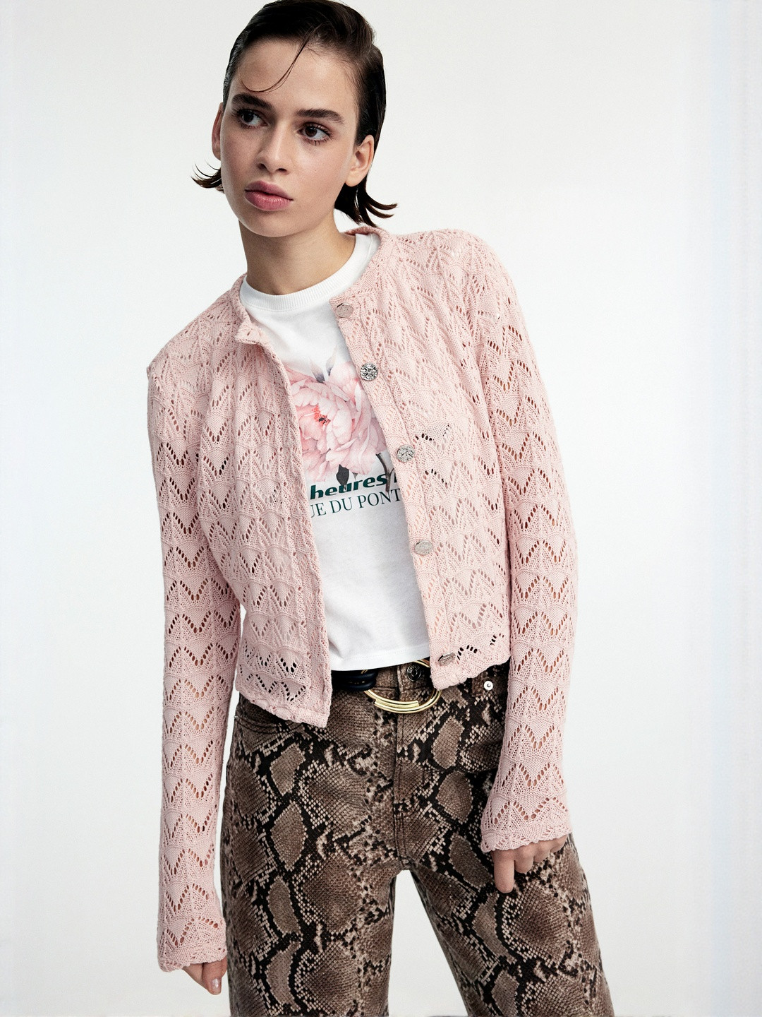 H&M Pointelle-Knit Cardigan