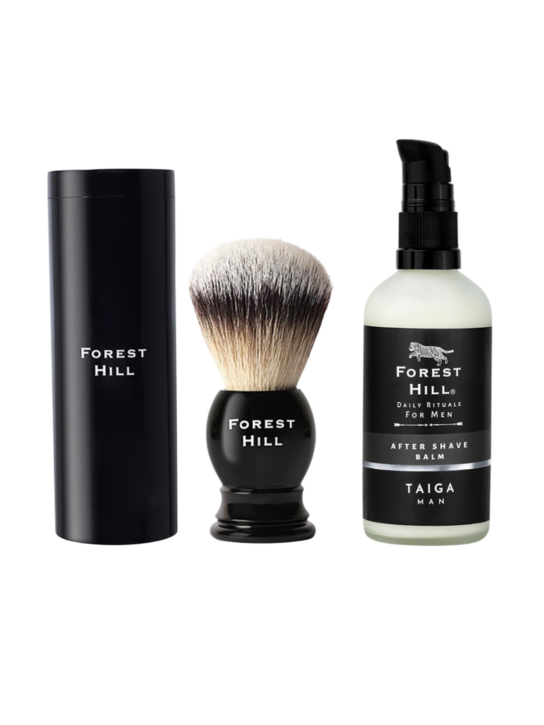 FOREST HILL Set Of 2 Ashford Shaving Brush & Taiga After Shave Balm - 100 ml
