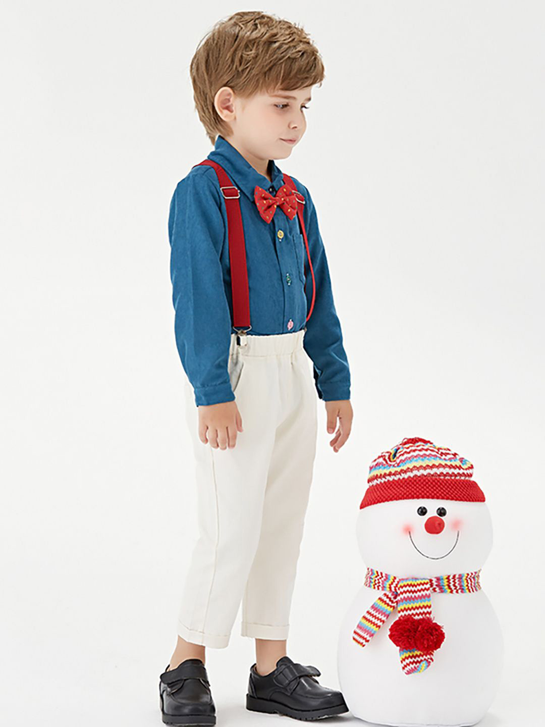 JC SPARKLE Boys Long Sleeves Shirt With Trouser & Suspenders