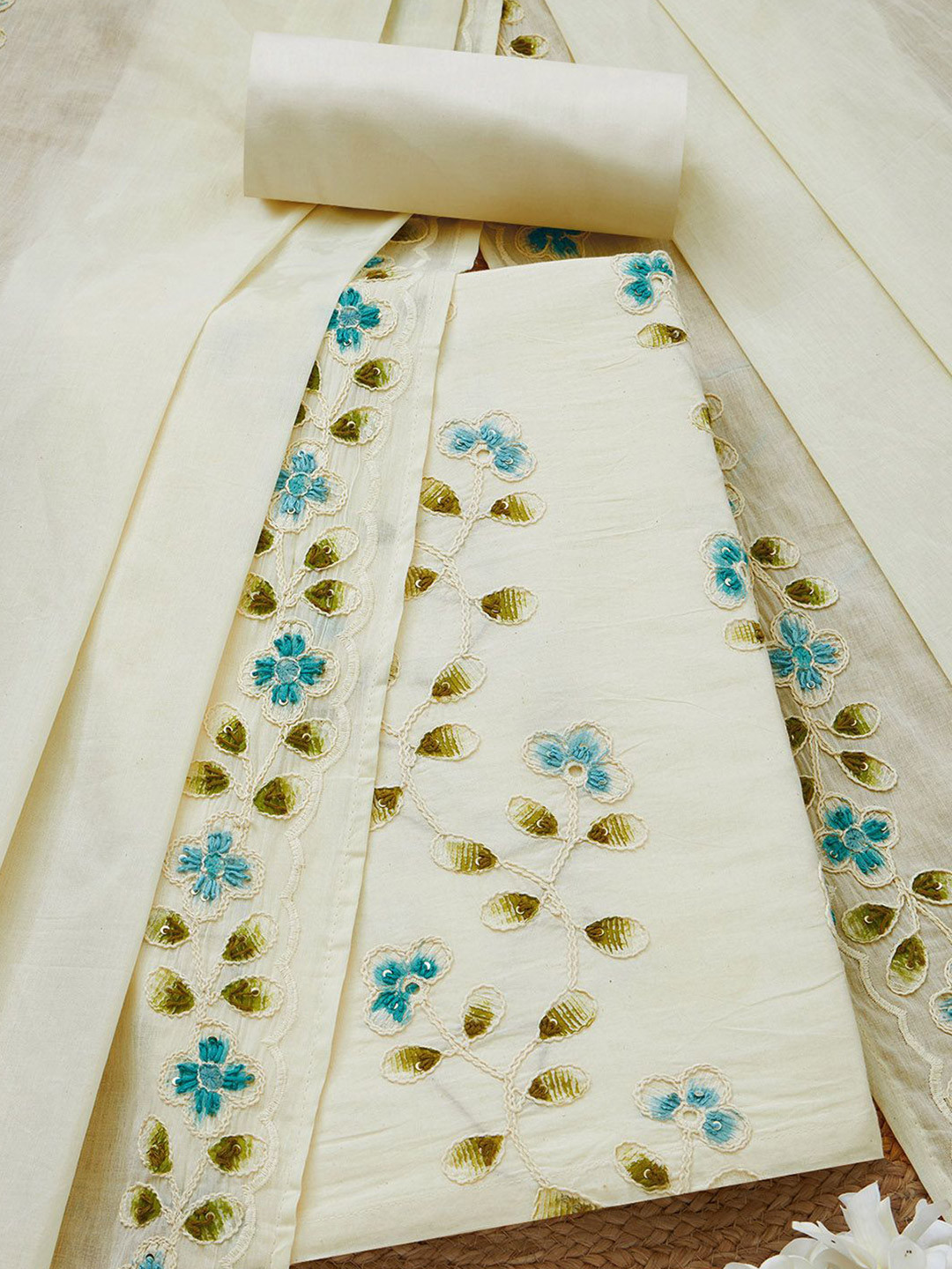 Soch Floral Embroidered Unstitch Dress Material