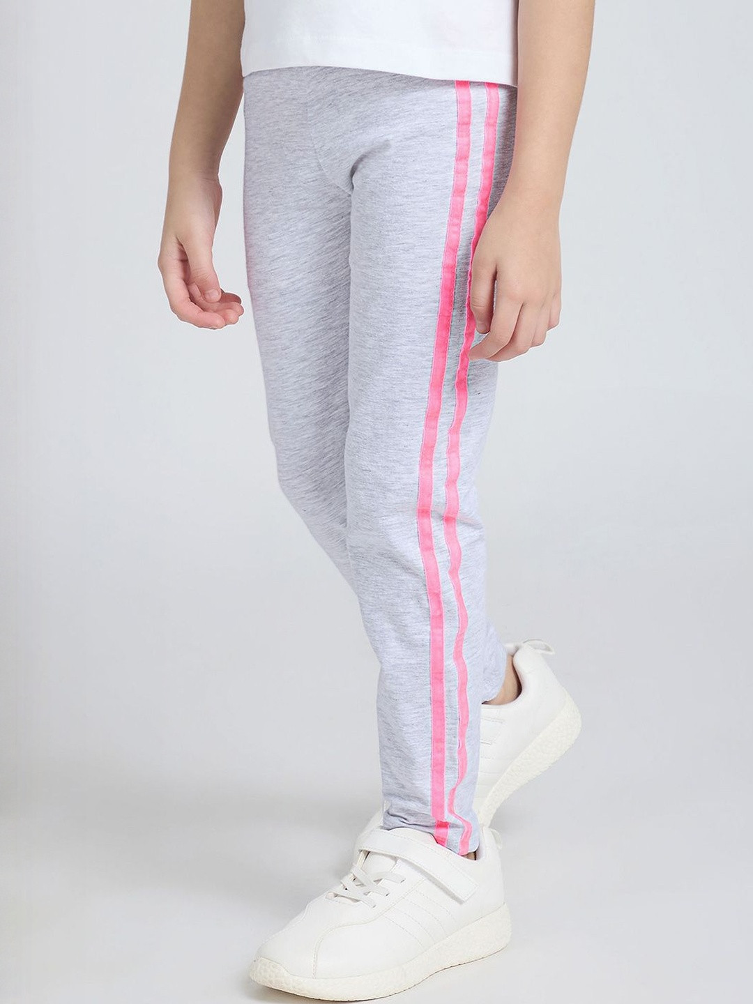Hopscotch Girls Grey Side Tape Details Legging