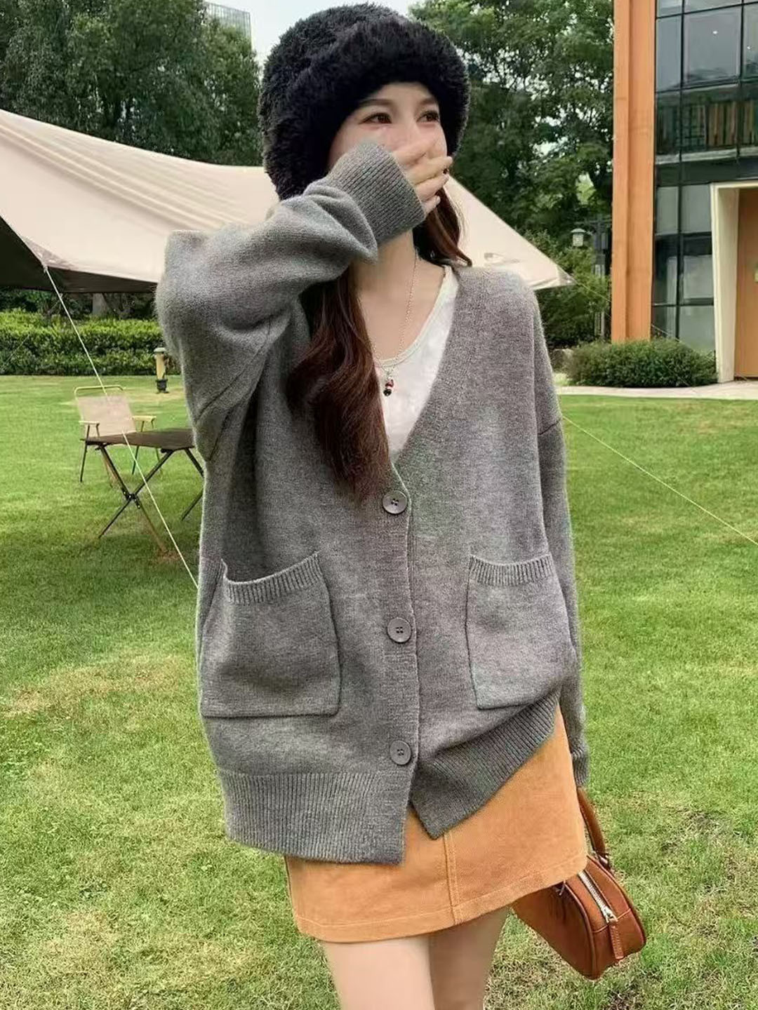 bebe Open Front Sweater