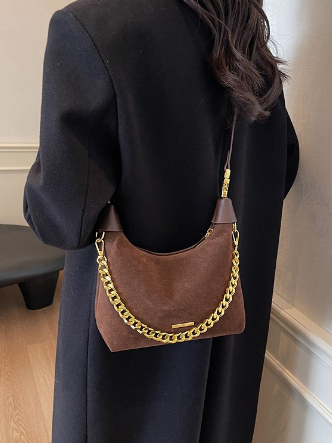 CORSICA Brown Polyester Casual Handheld Bag