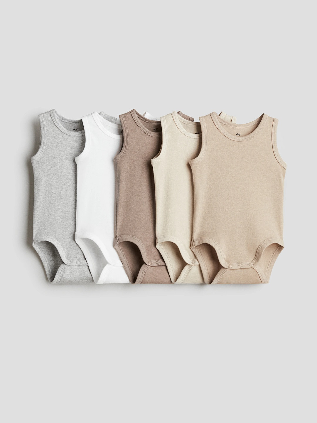 H&M Boys 5-Pack Cotton Bodysuits