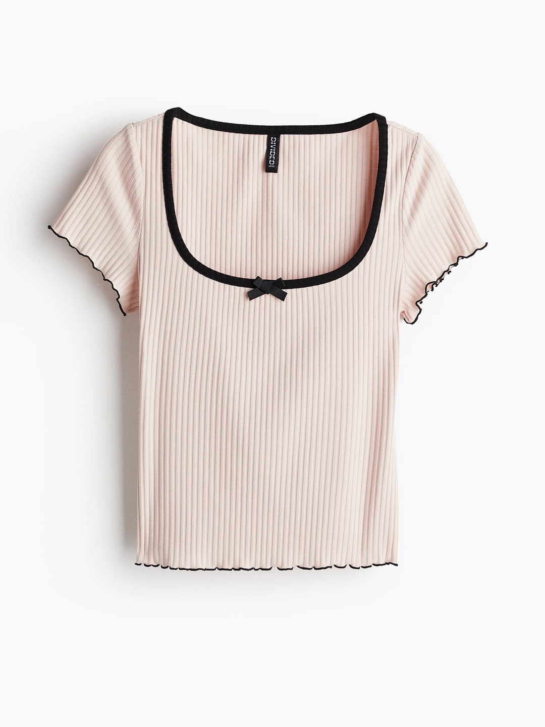 H&M Overlock-Detail Ribbed Tops