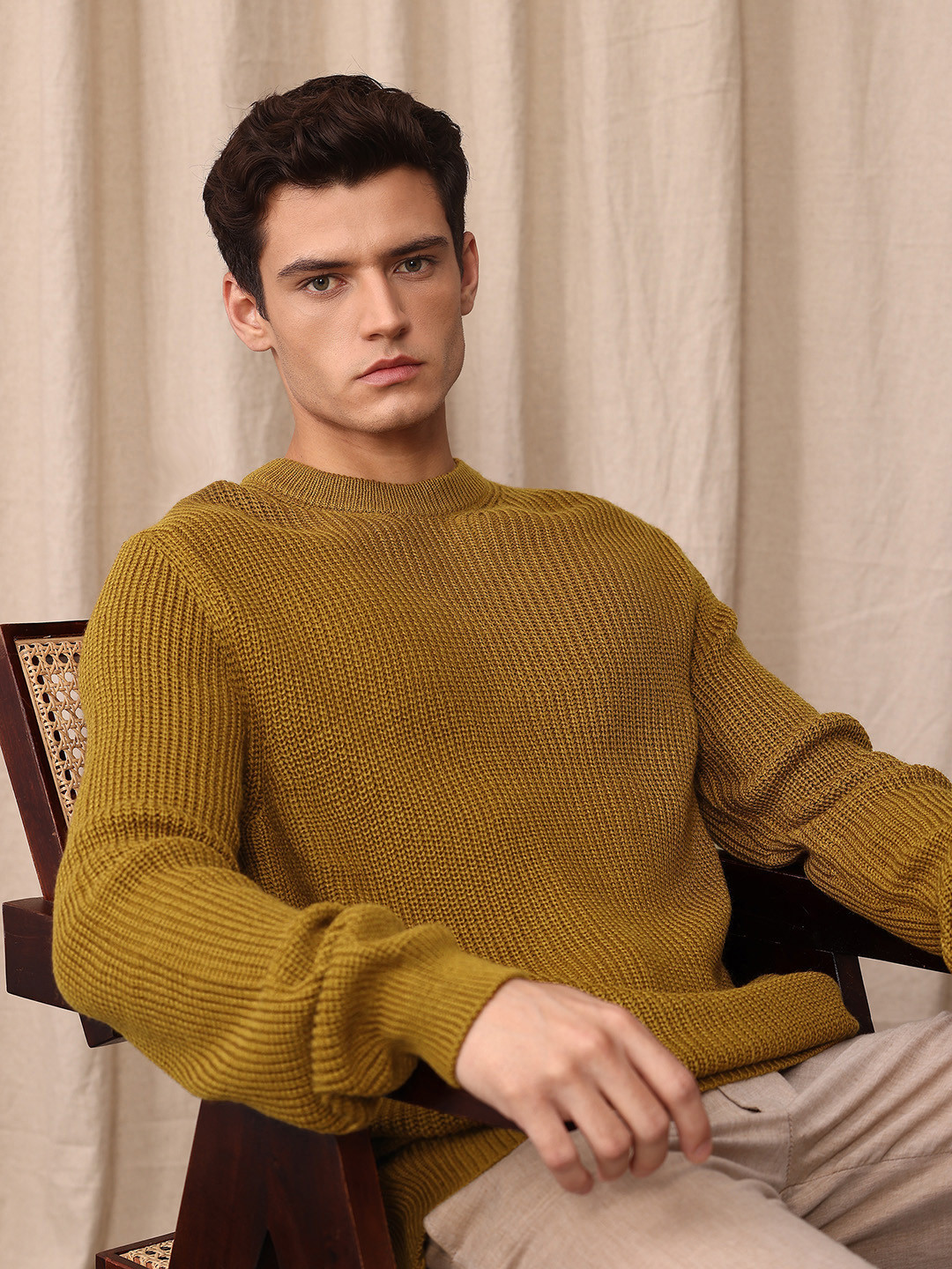 Mr Bowerbird Chunky Rib Tailored Fit Pullover Sweaters