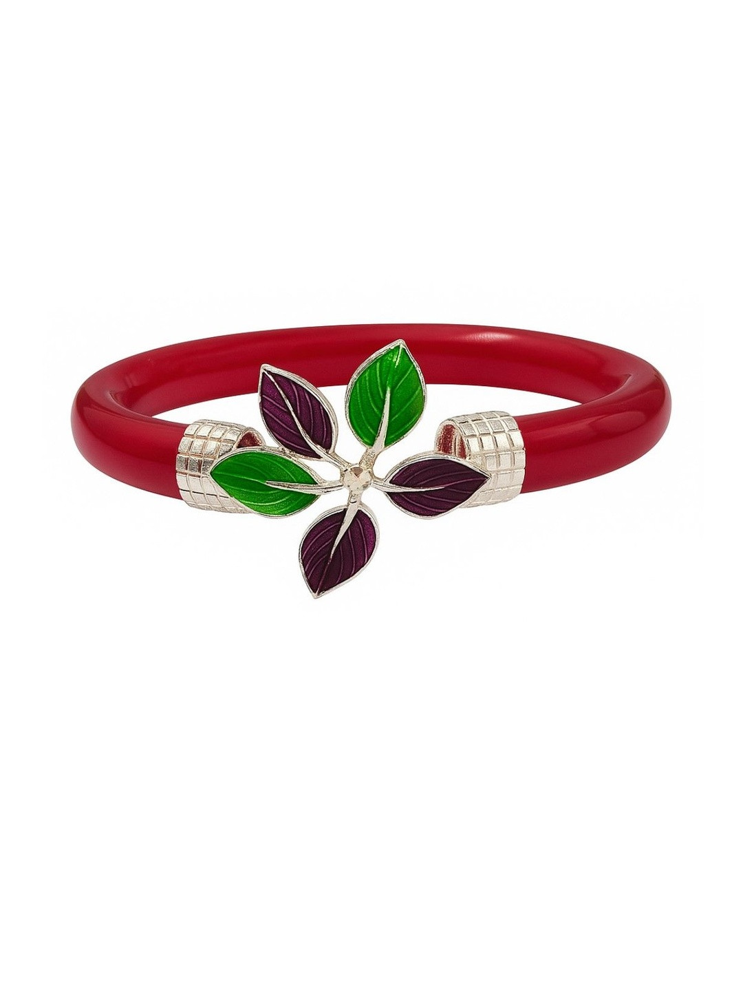 PARASMONI Women Colorful Leaf Design Bangle