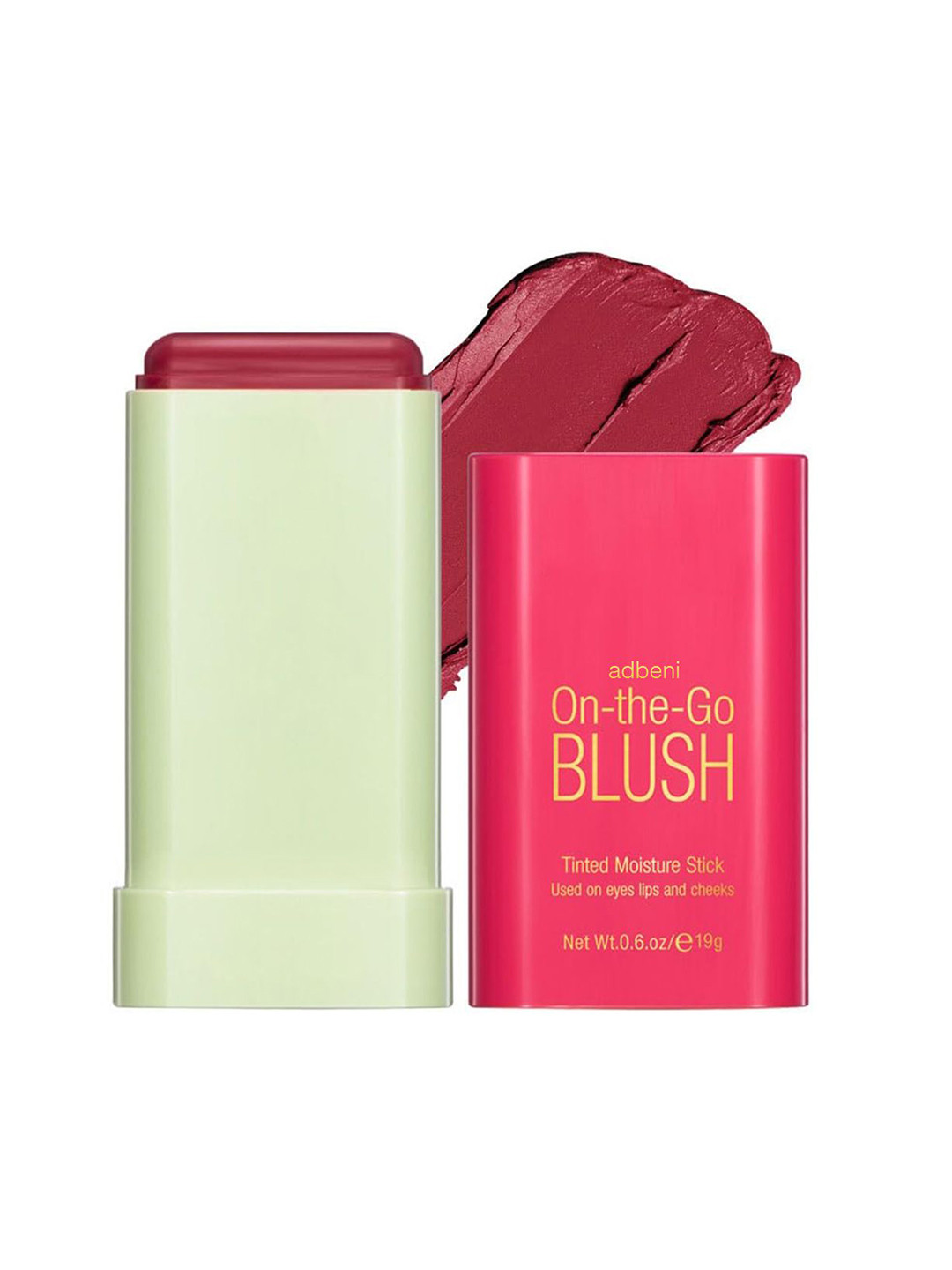 Adbeni On the Go Glow Tinted Moisture Stick Blush- 20 g- Ruby