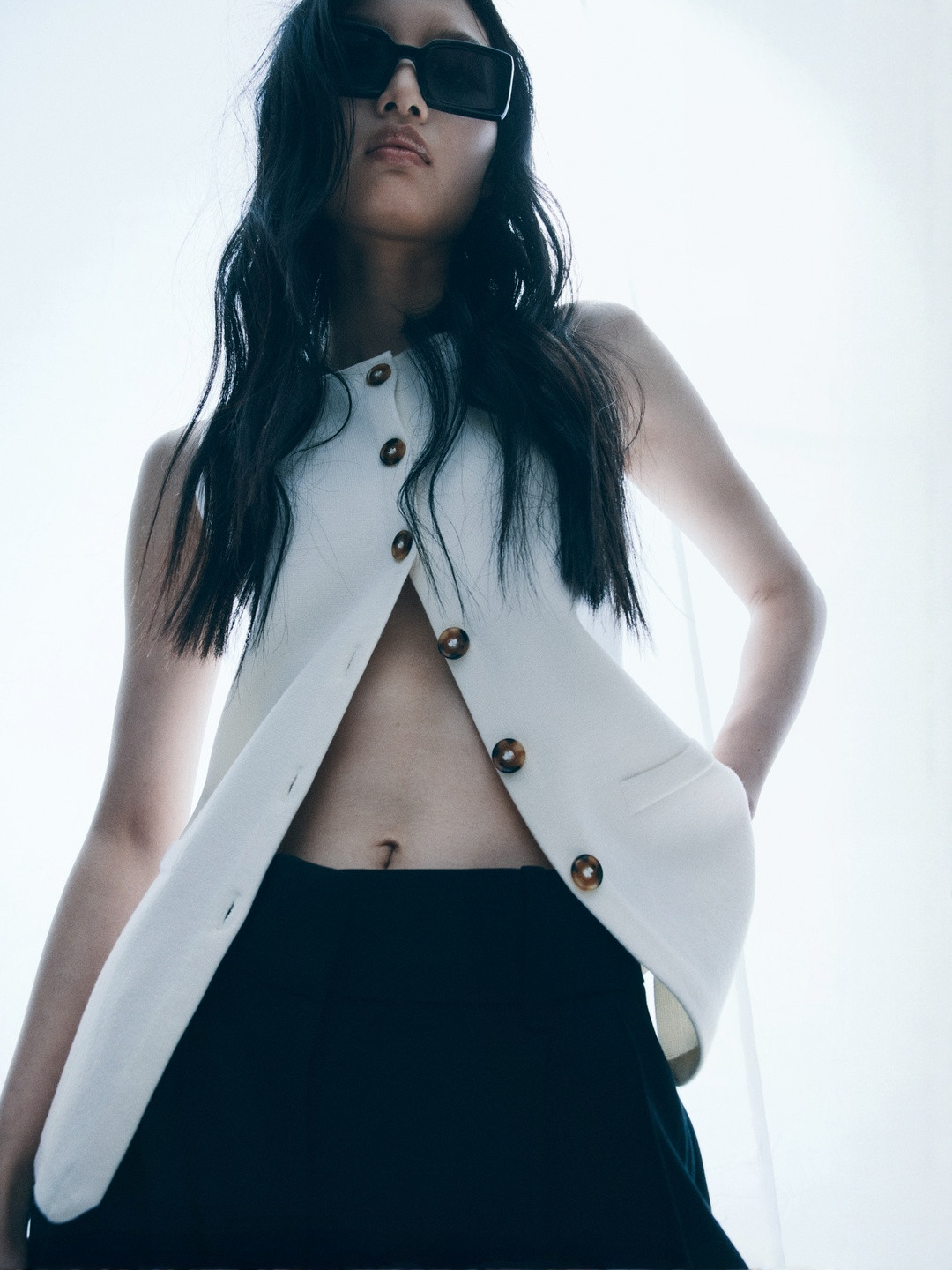 H&M Women Button-Front Vest Top