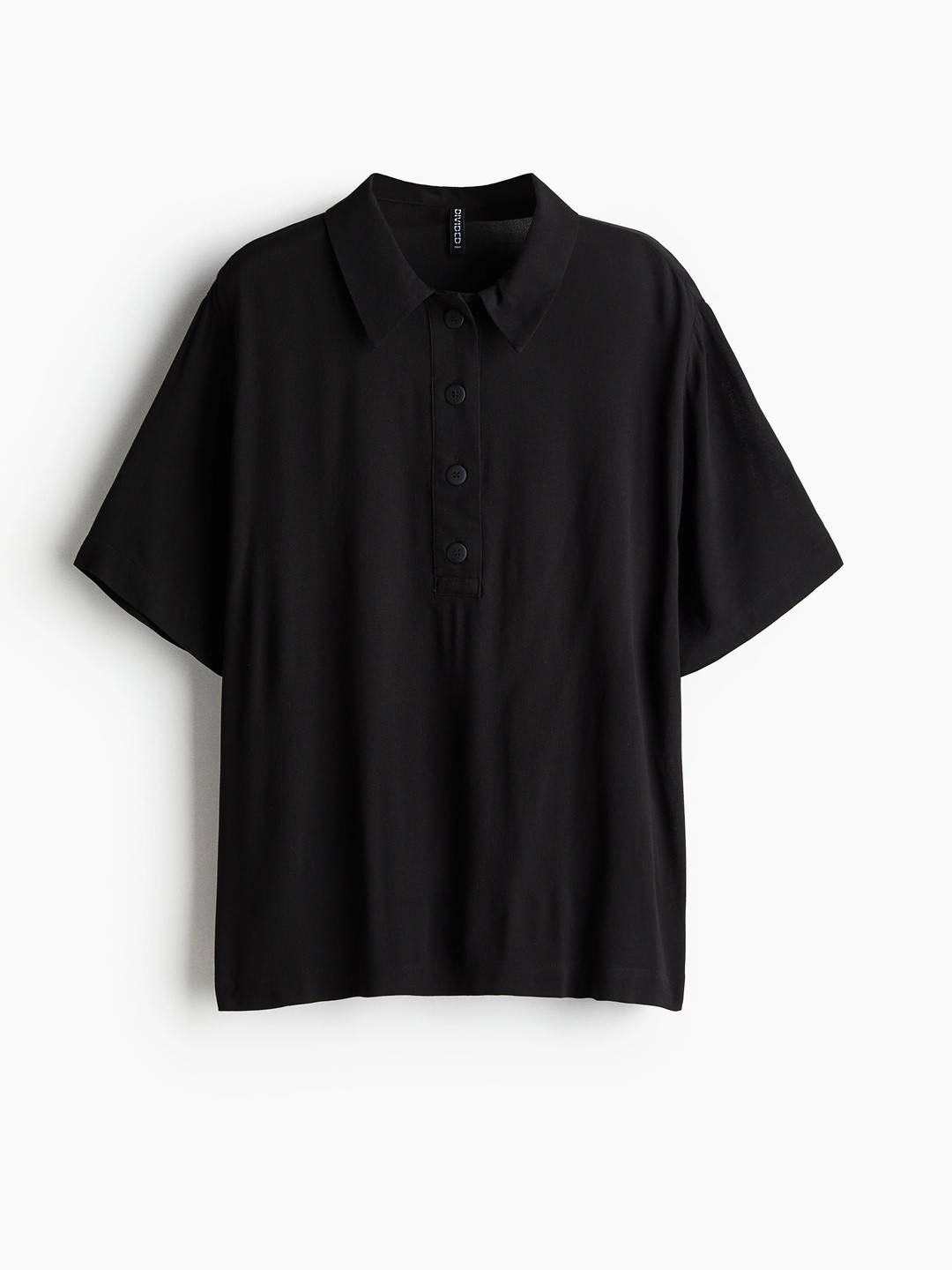H&M Sheer Crape Polo Shirt