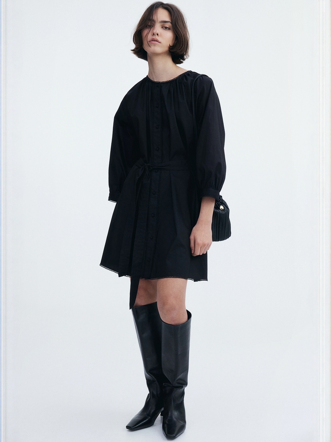 H&M Picot-Trimmed Dress