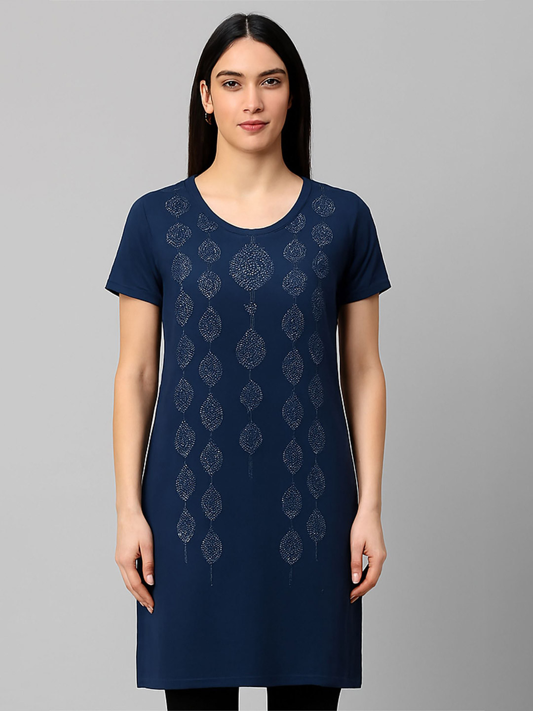 SANDPIPER Women Printed Cotton Longline Top