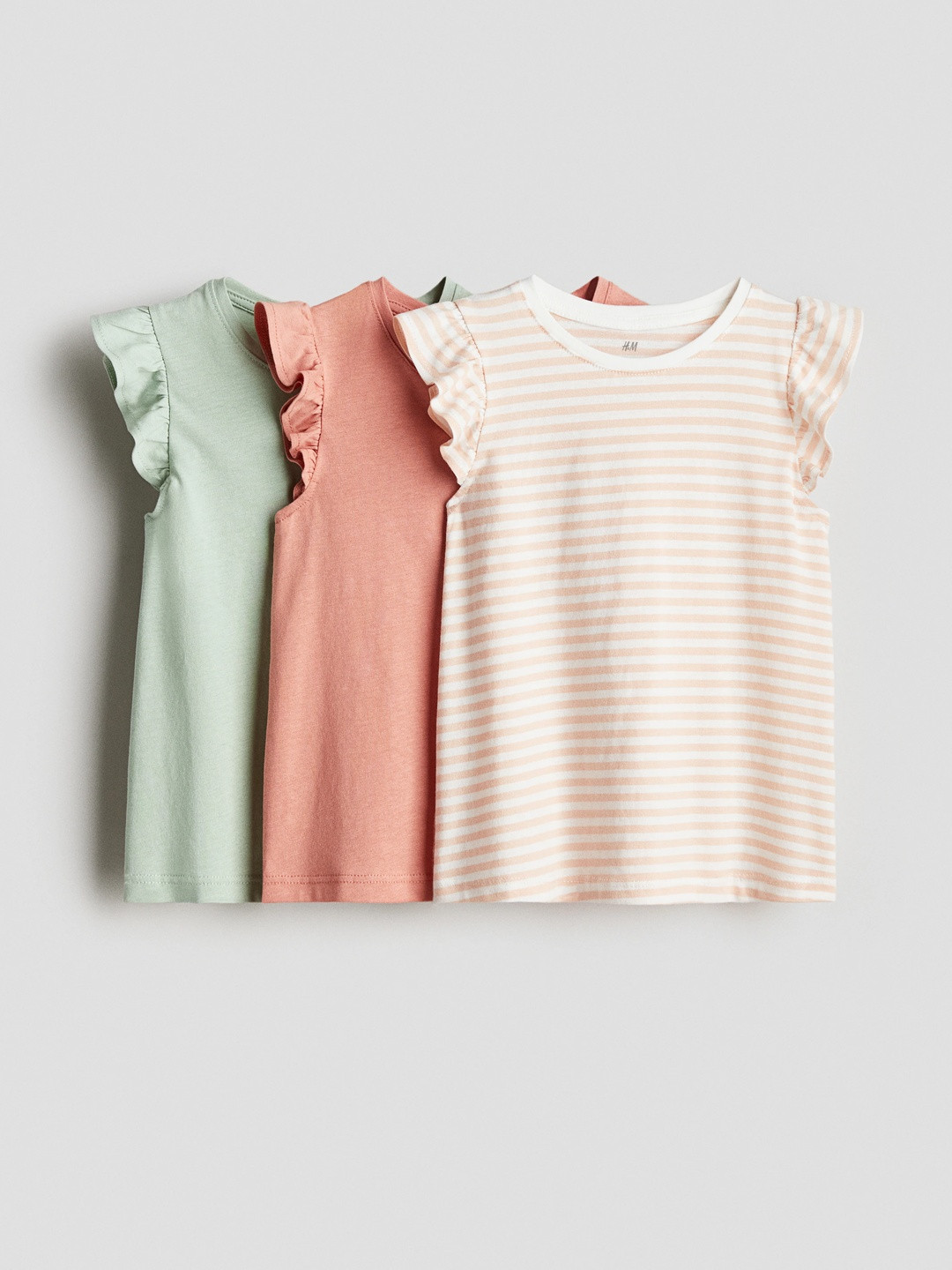 H&M 3-Pack Flutter-Sleeved Tops