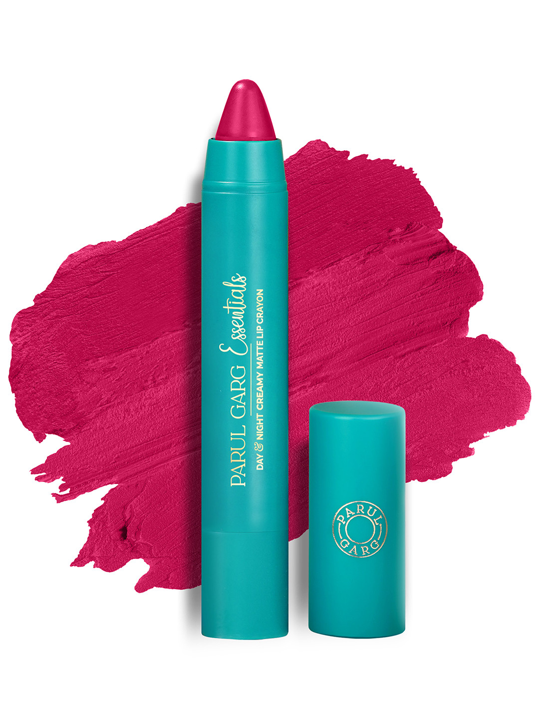 Parul Garg Creamy Matte Lip Crayon, Rich Pigment - Sensation Fiery Fuchsia Pink