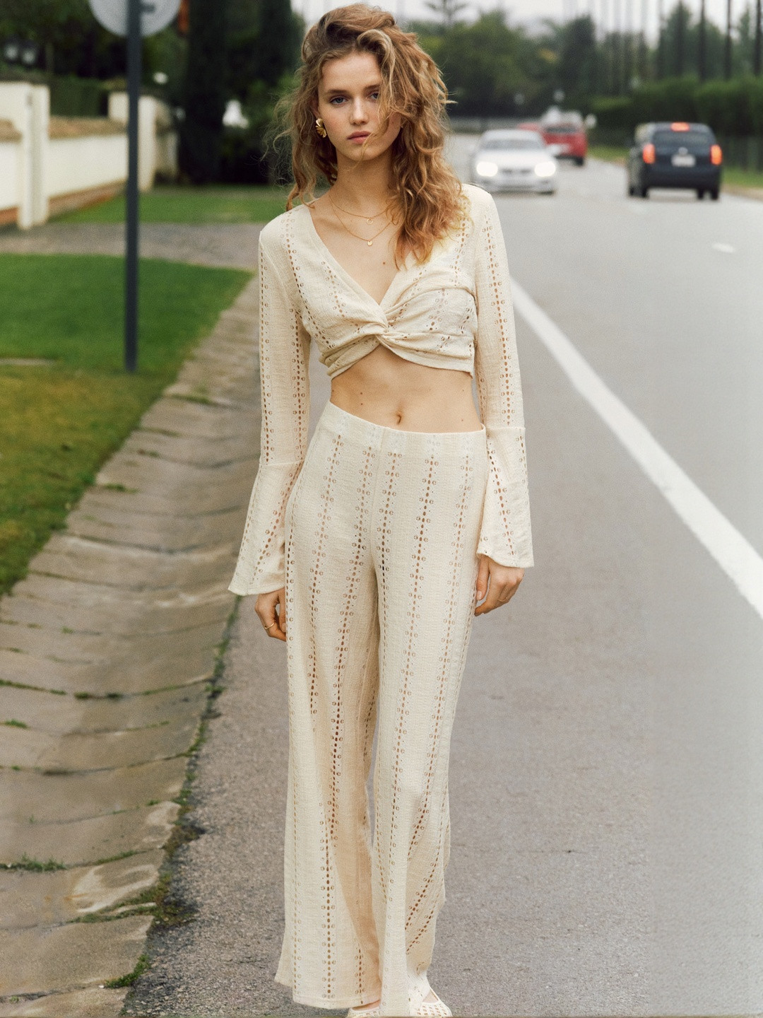 H&M Lace Jersey Trousers