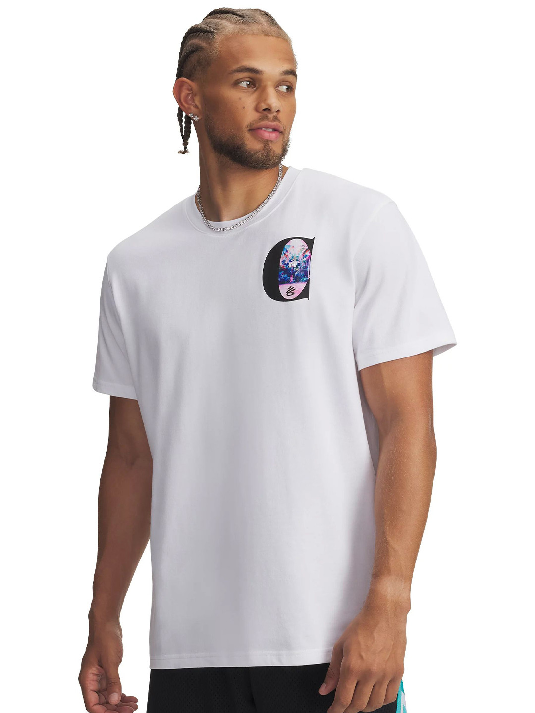 UNDER ARMOUR Curry Tour Graphic Printed Relaxed Fit Short Sleeve T-Shirt