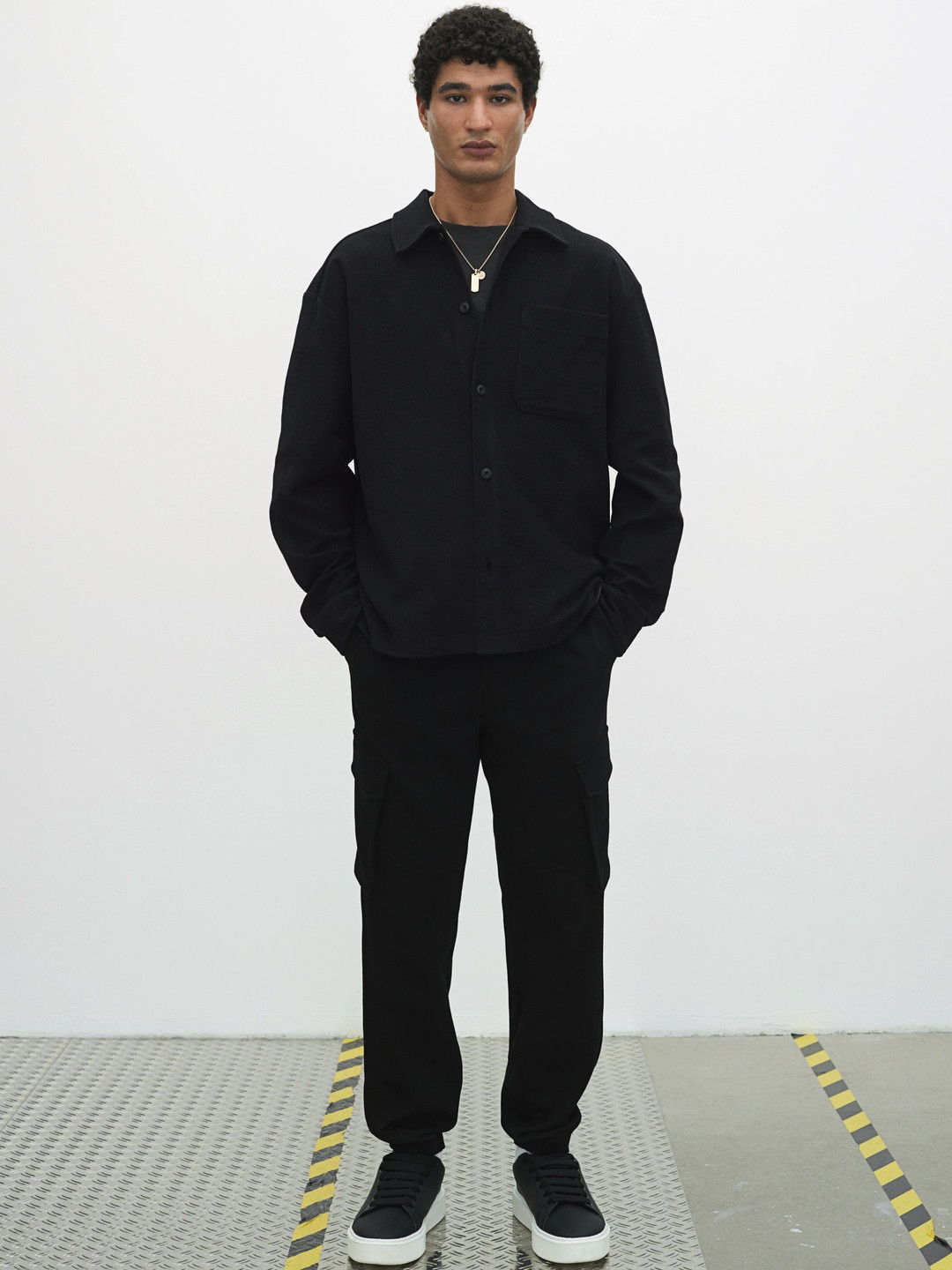 H&M Loose Fit Brushed Overshirt