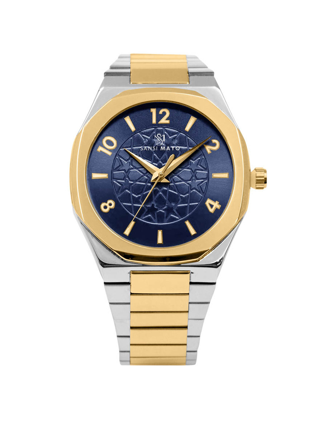 SANSIMAYO Marco Men Bracelet Style Straps Analogue Watch SM-M-43-TTSG-SG-BL