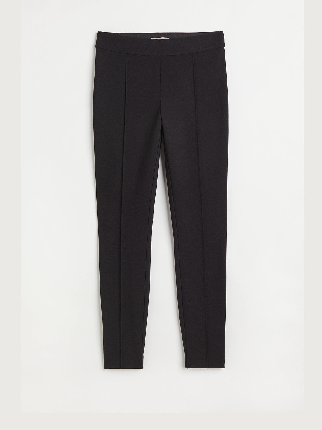 H&M Women Black Solid Crease-leg Leggings