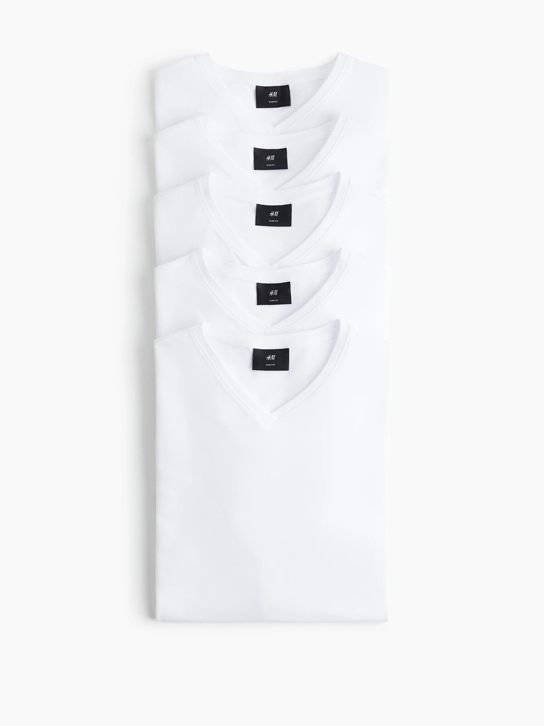 H&M 5-Pack Slim Fit V-Neck T-Shirts